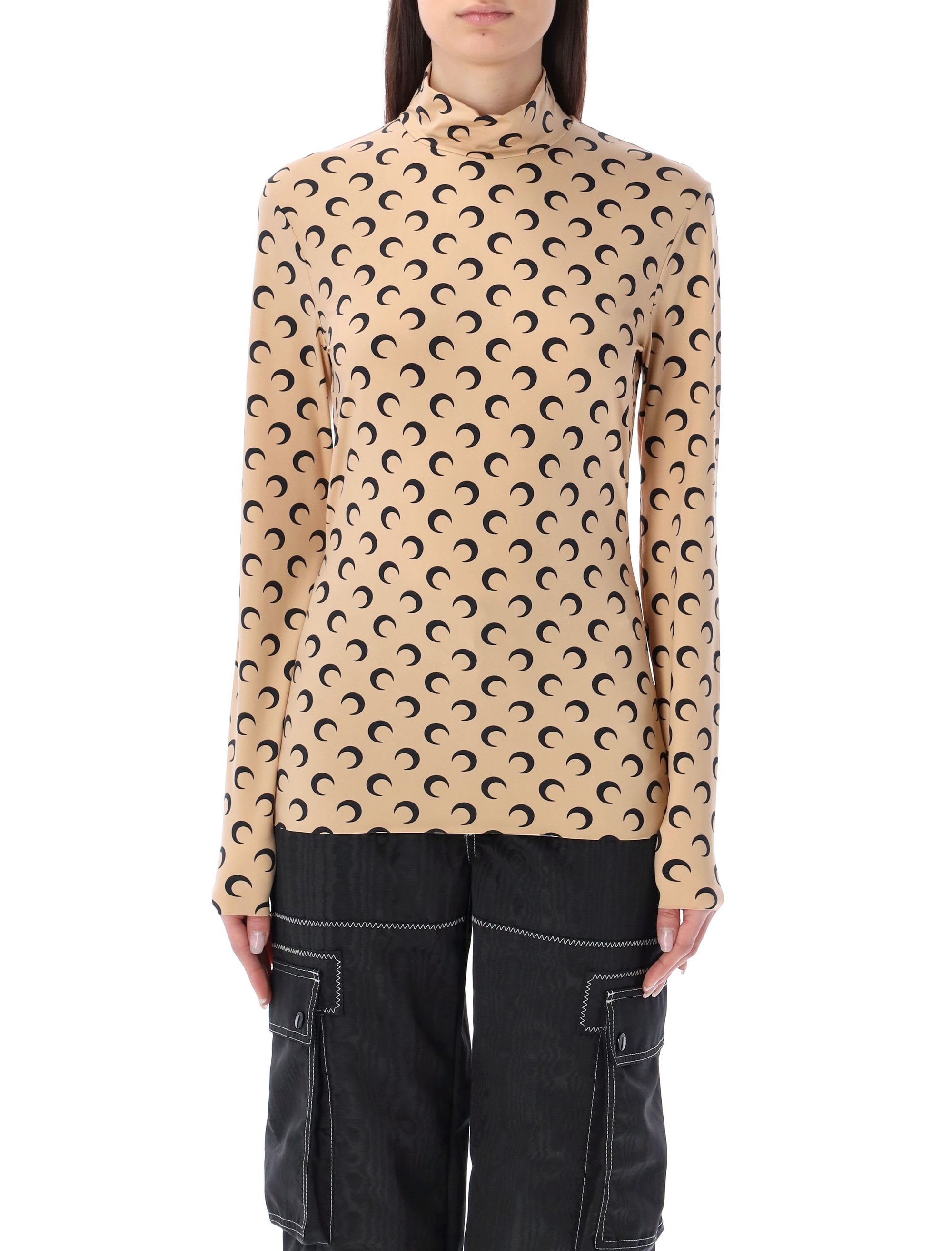 Marine Serre Moon Printed Jersey Highneck Top | italist, ALWAYS