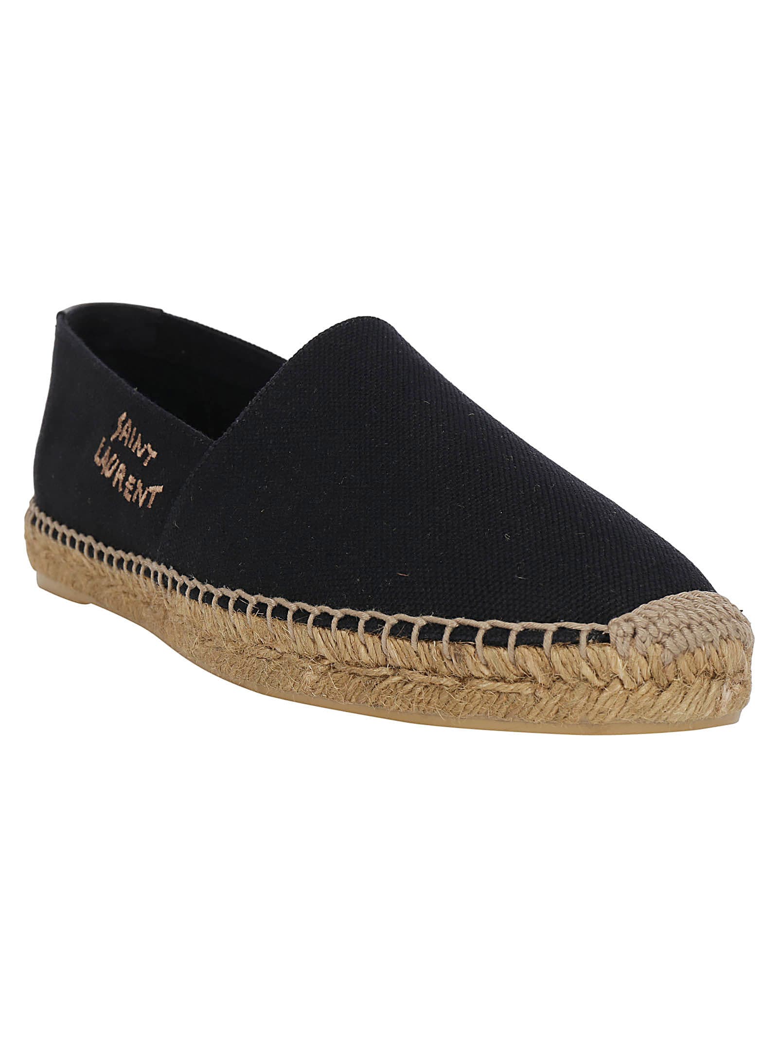 スニーカー Saint Laurent ESPADRILLE (6059511P210 1000) SAINT LAURENT EMBROIDERED LOGO ESPADRILLES MEN SHOES