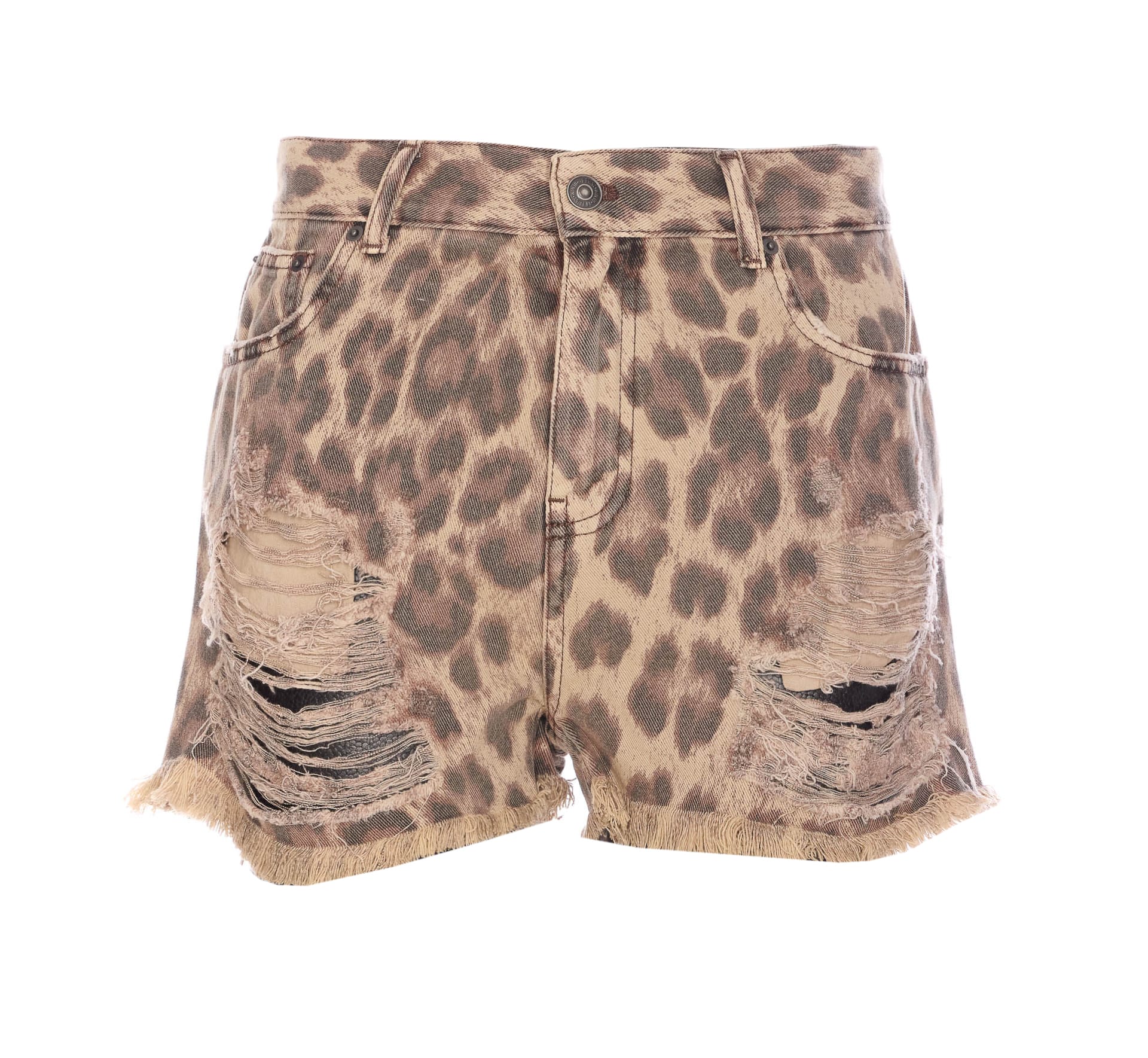 ショートパンツ ANIYE BY DISTRESSED LEOPARD SHORTS aniye by Distressed Leopard Shorts | italist