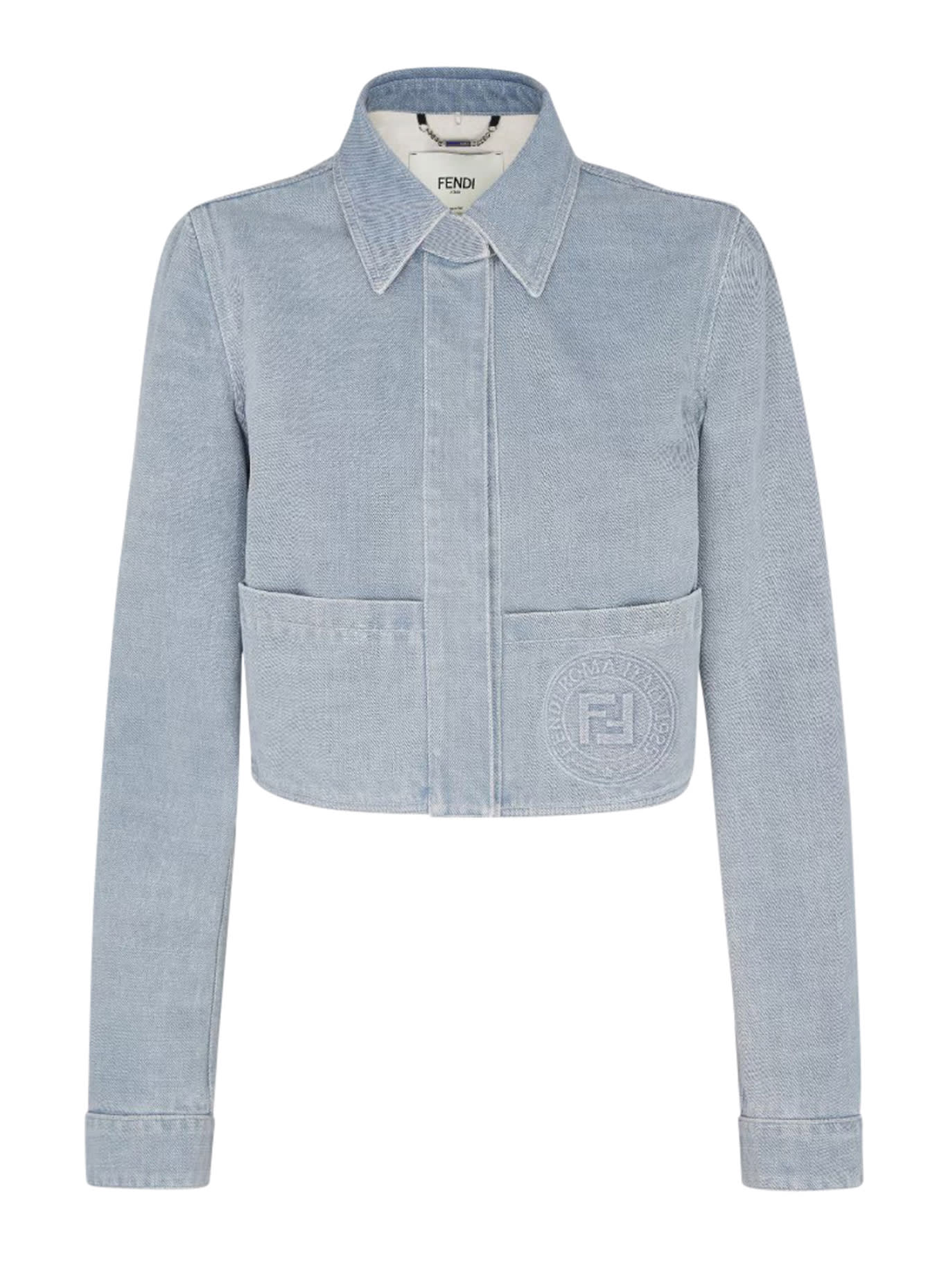 【送料&関税込】Fendi Light Blue Denim Jacket 07de2523ae59a5105710cd0ea29396