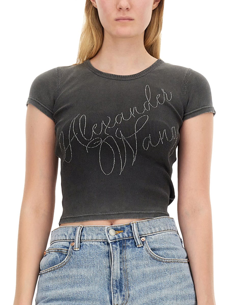 【関税&送料込】Alexander Wang Rhinestone Logo T-Shirt Alexander Wang Rhinestone Logo T-shirt | italist