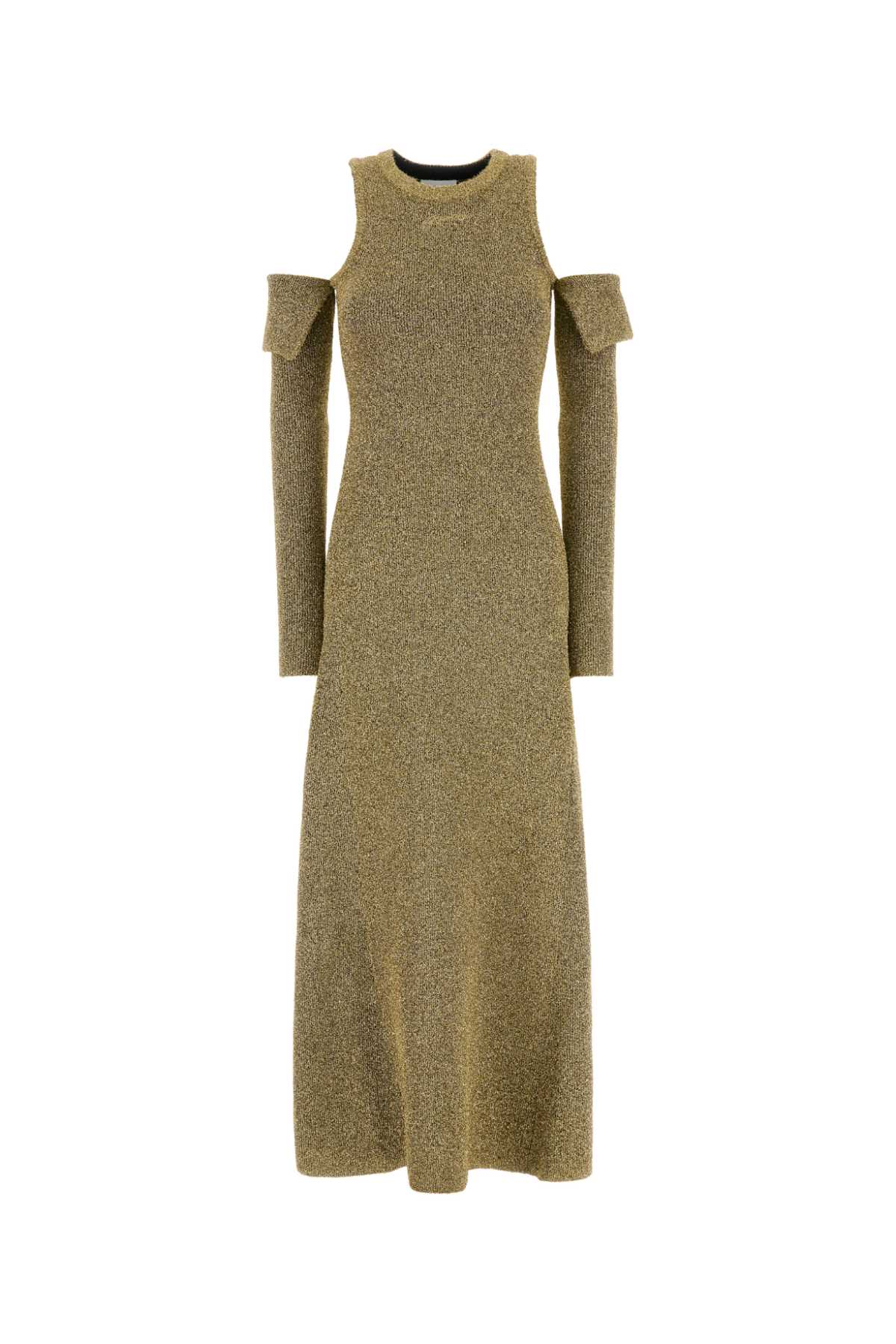 gold wool blend dress