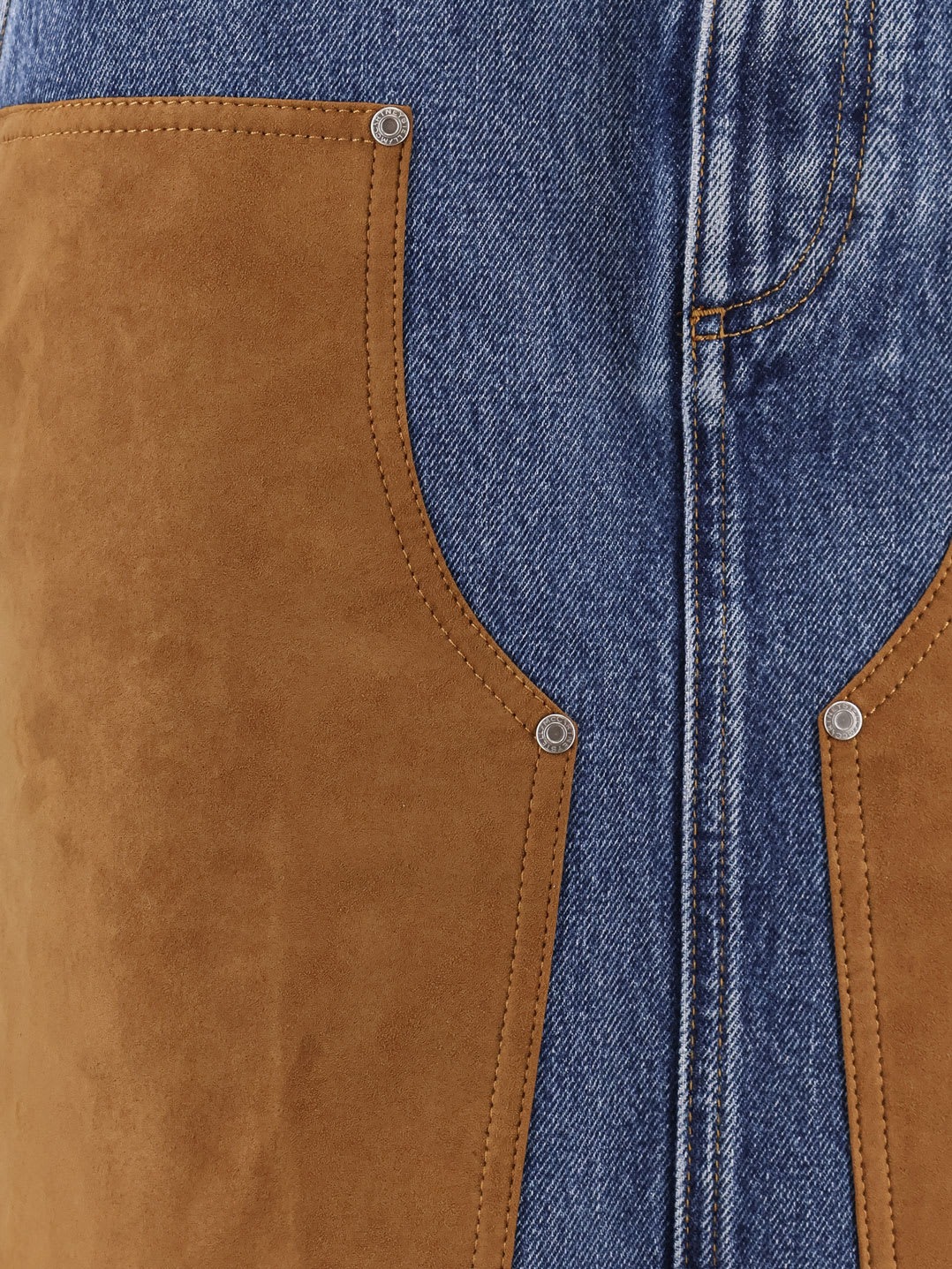 スカート Stella Mccartney Denim Skirt With Suede Inserts Stella McCartney Denim Skirt With Suede Inserts | italist