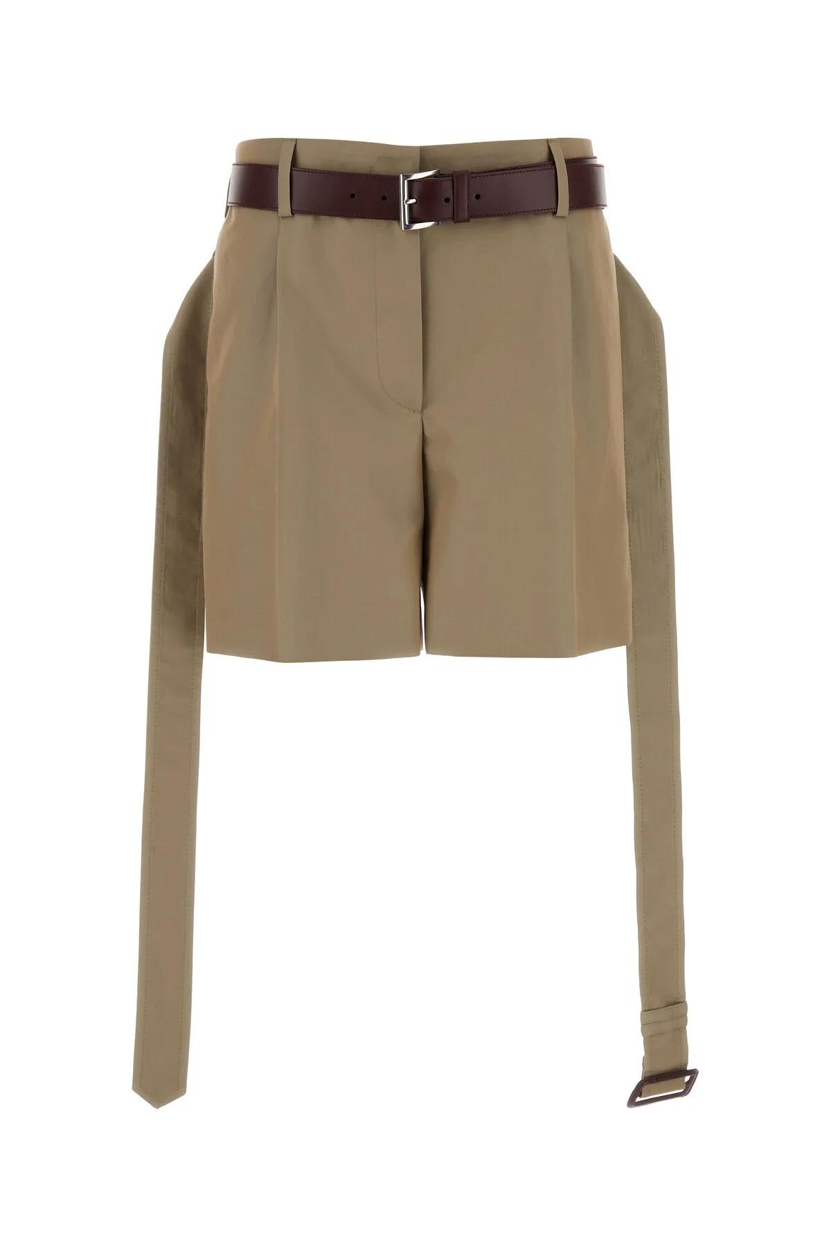 【送料&関税込】Prada Khaki Twill Shorts Prada Khaki Twill Shorts | italist