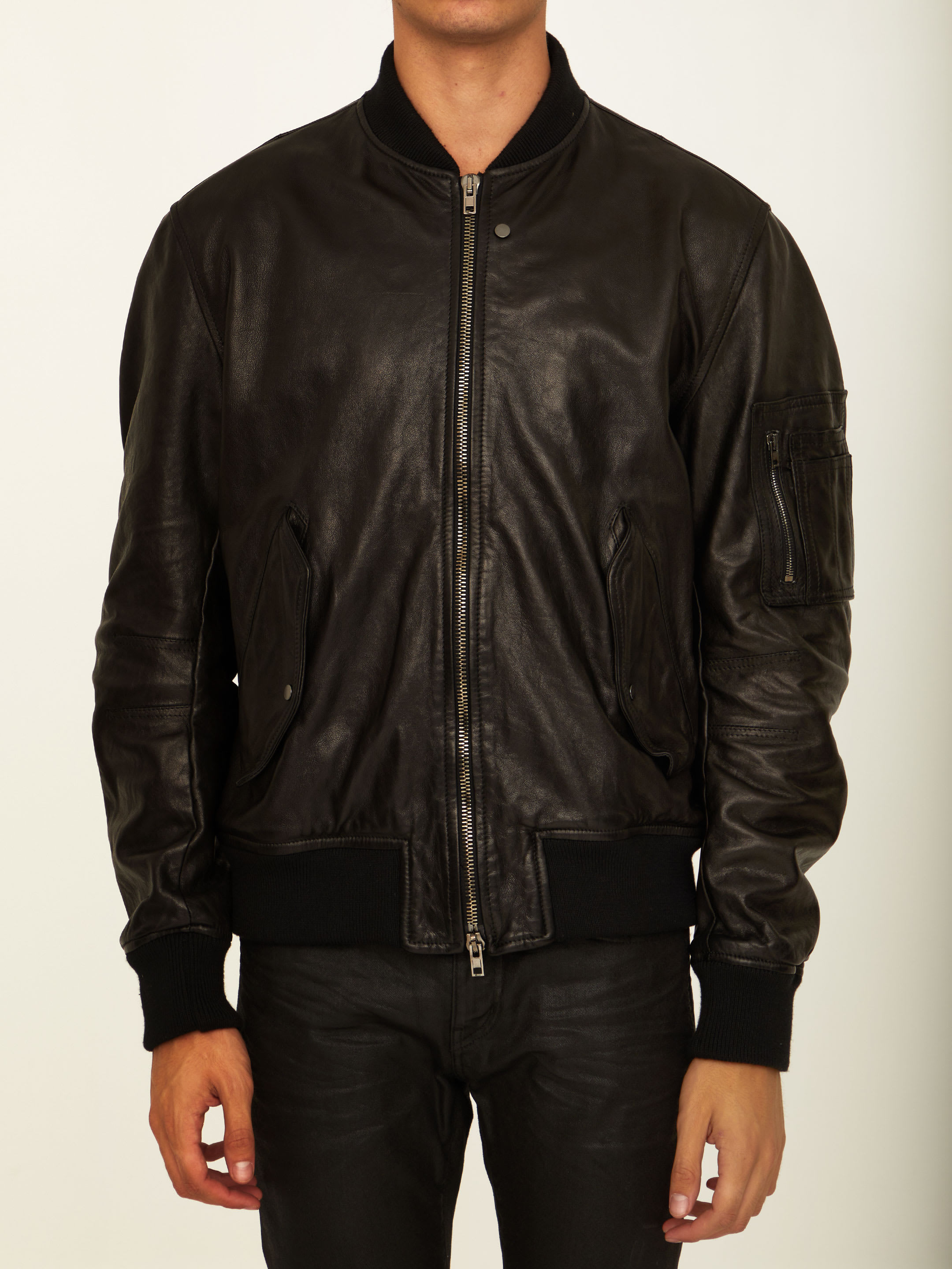 Salvatore Santoro Black Leather Jacket | italist