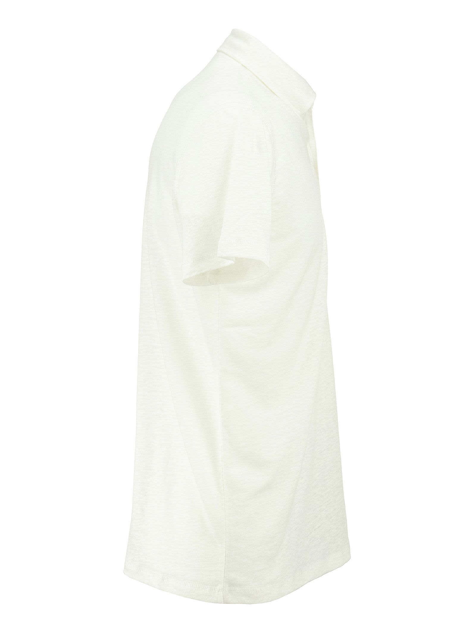 Majestic Filatures Linen Polo Shirt With Short Sleeves