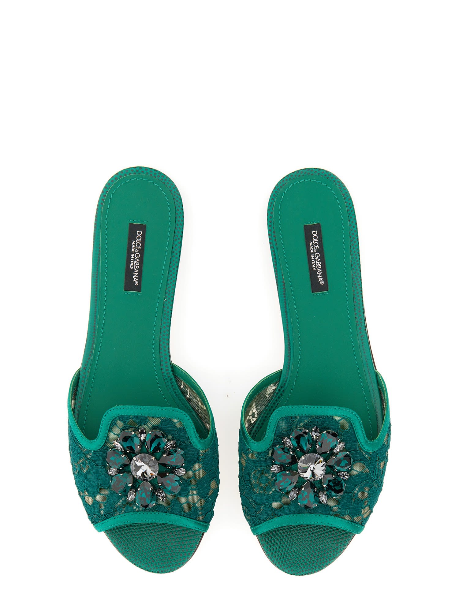 【送料&関税込】Dolce & Gabbana Taormina Lace Slipper Dolce & Gabbana Taormina Lace Slippers | Sendegaro
