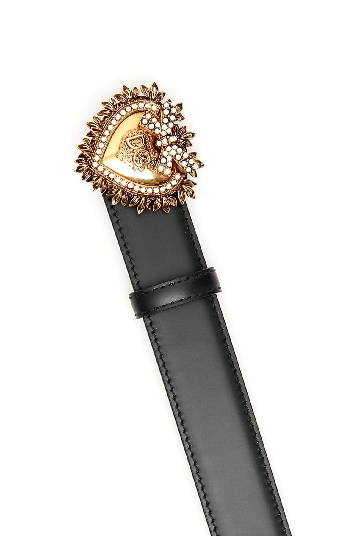 【送料&関税込】Dolce & Gabbana Heart Buckle Belt Dolce & Gabbana Devotion Buckle Belt Bags Belt Embellished