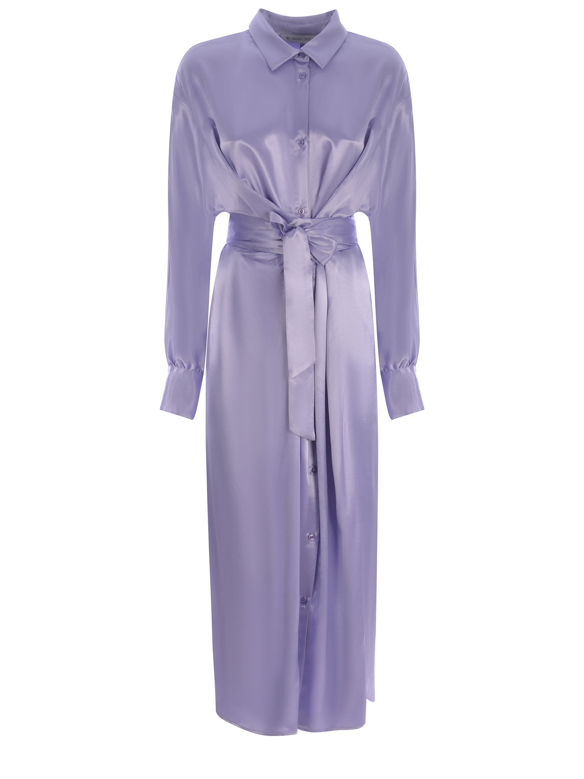 shirt dress manuel ritz made of satin