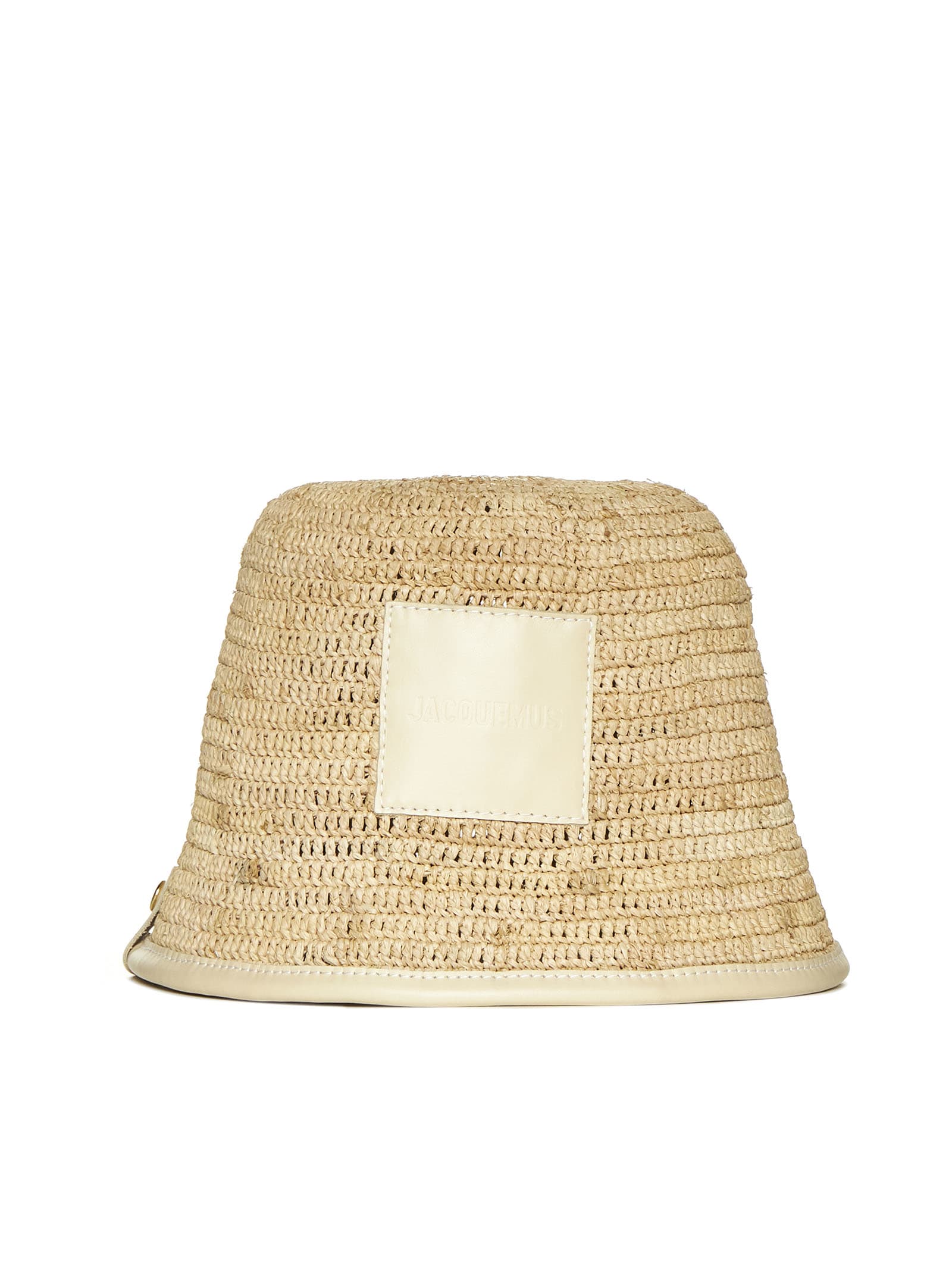【関税＆送料込み】Jacquemus Le Bob Soli Bucket Hat Jacquemus Le Bob Soli Raffia & Brown Leather Bucket Hat