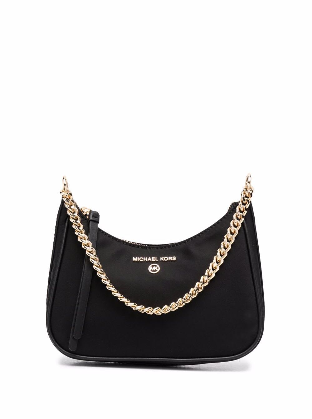 Michael Kors Jet Set Charm Sm Chain Pouchette In Mk Sig Coated