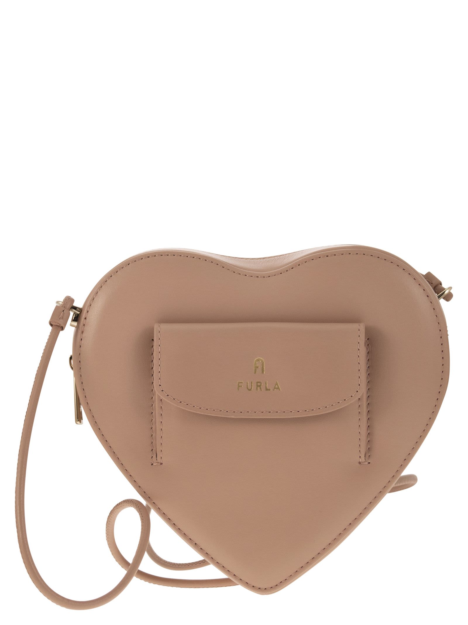 Furla Camelia Heart - Mini Shoulder Bag in Black