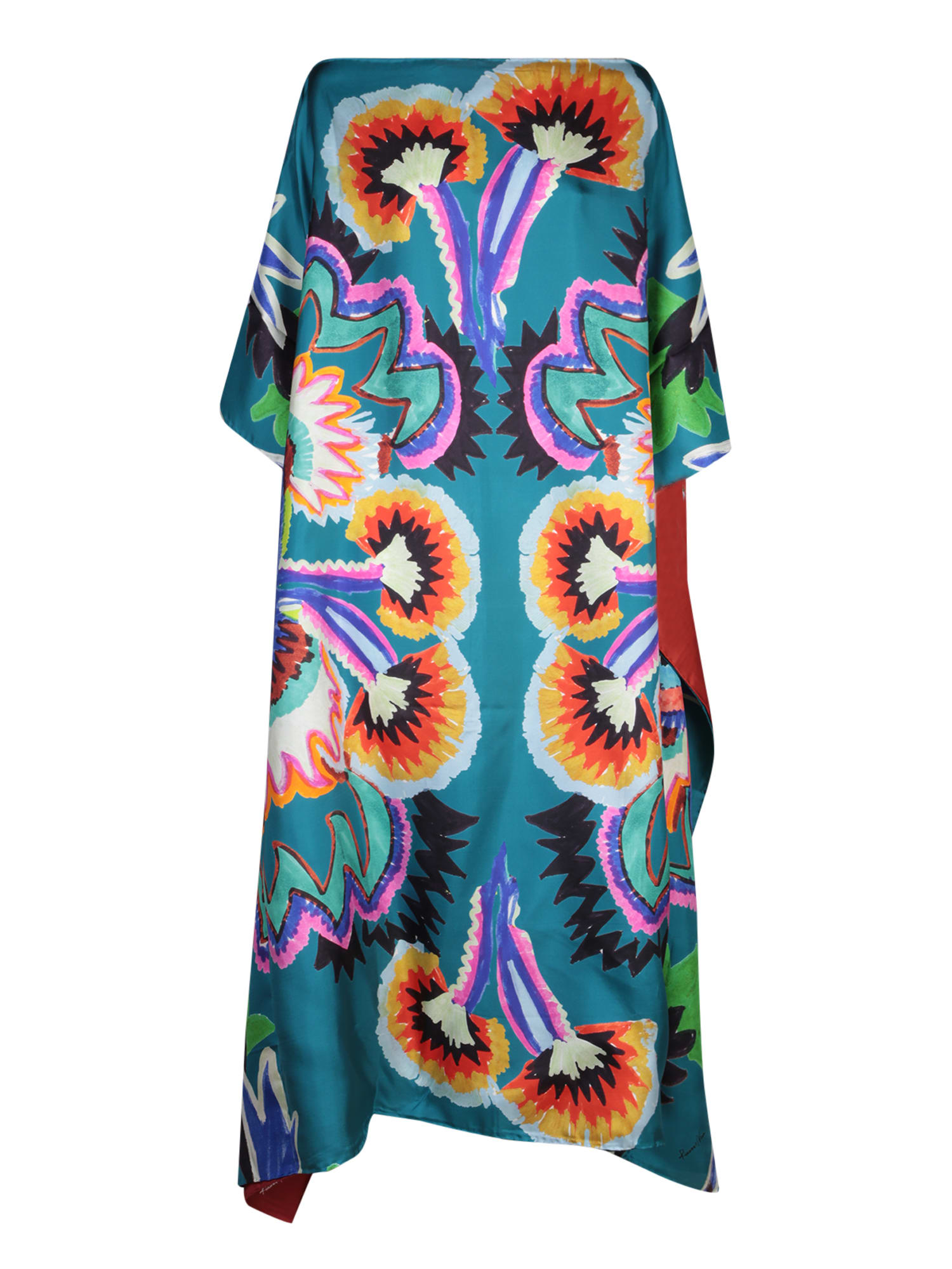 papagalo zoi turche silk kaftan in multicolor