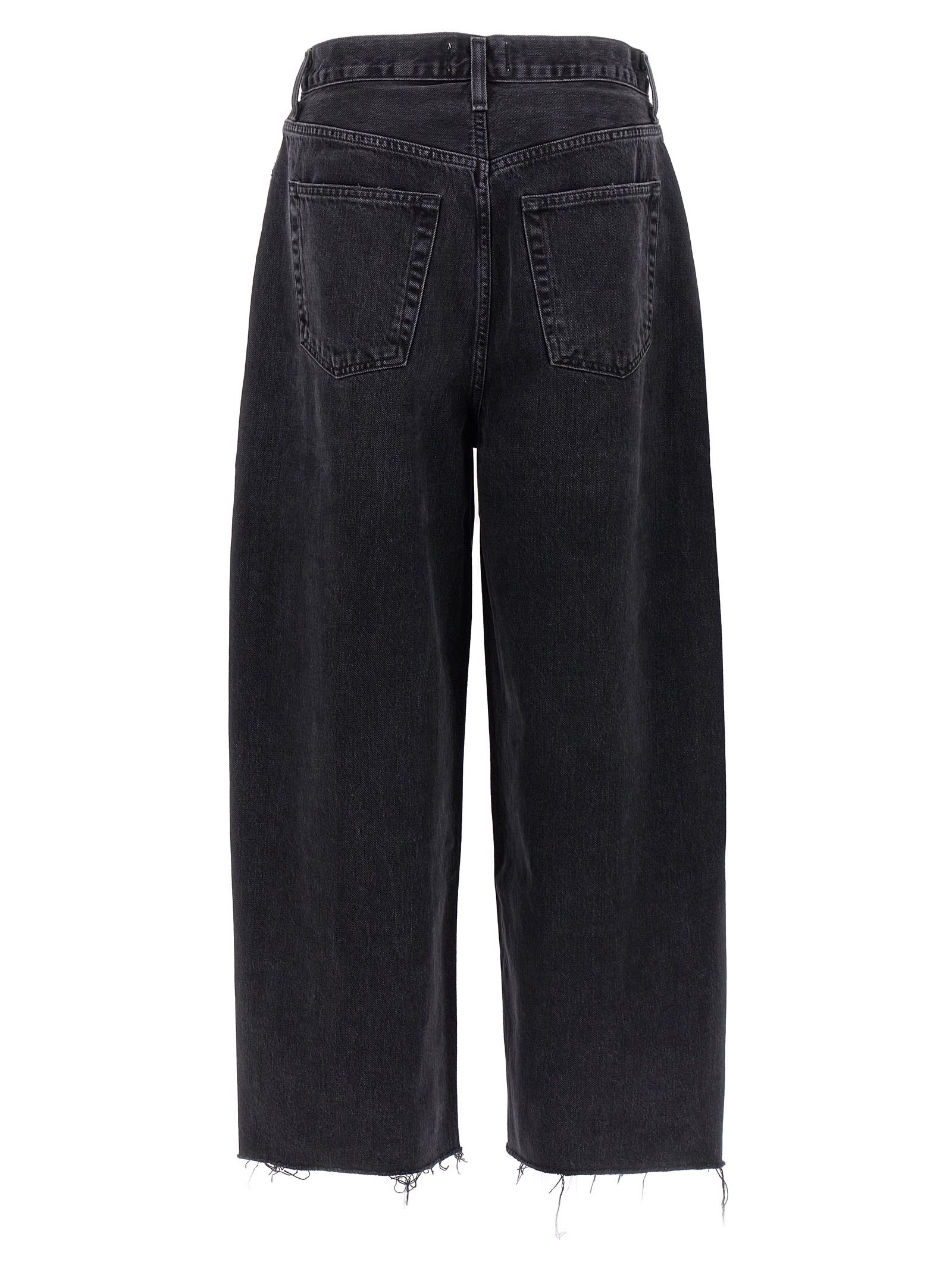 Topshop buckle carpenter jeans in washed black