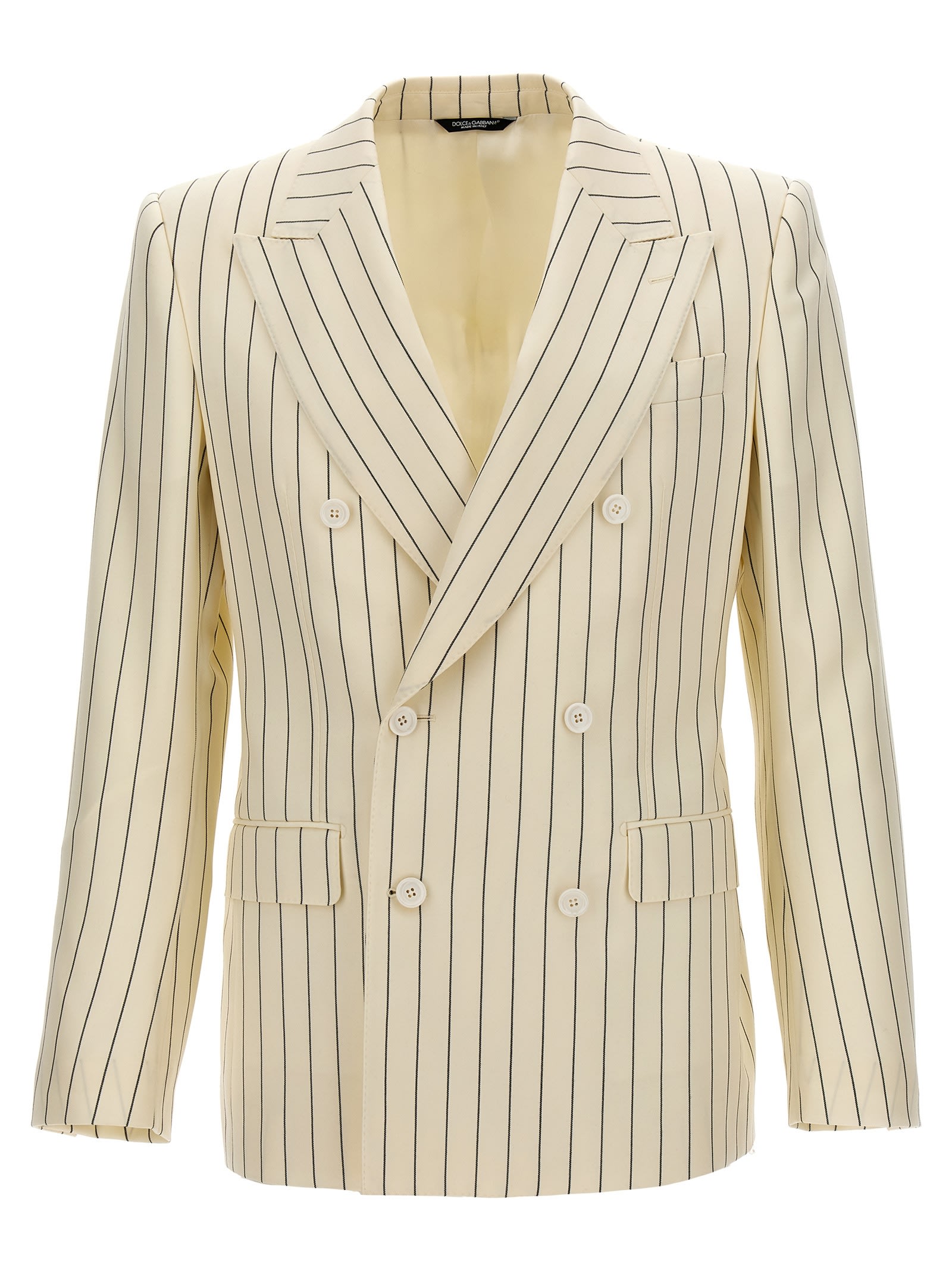 【送料 関税込】 DOLCE&GABBANA STRIPED DOUBLE BREAST JACKET Dolce&Gabbana Sicilia Fit Pinstripe Double Breasted Wool