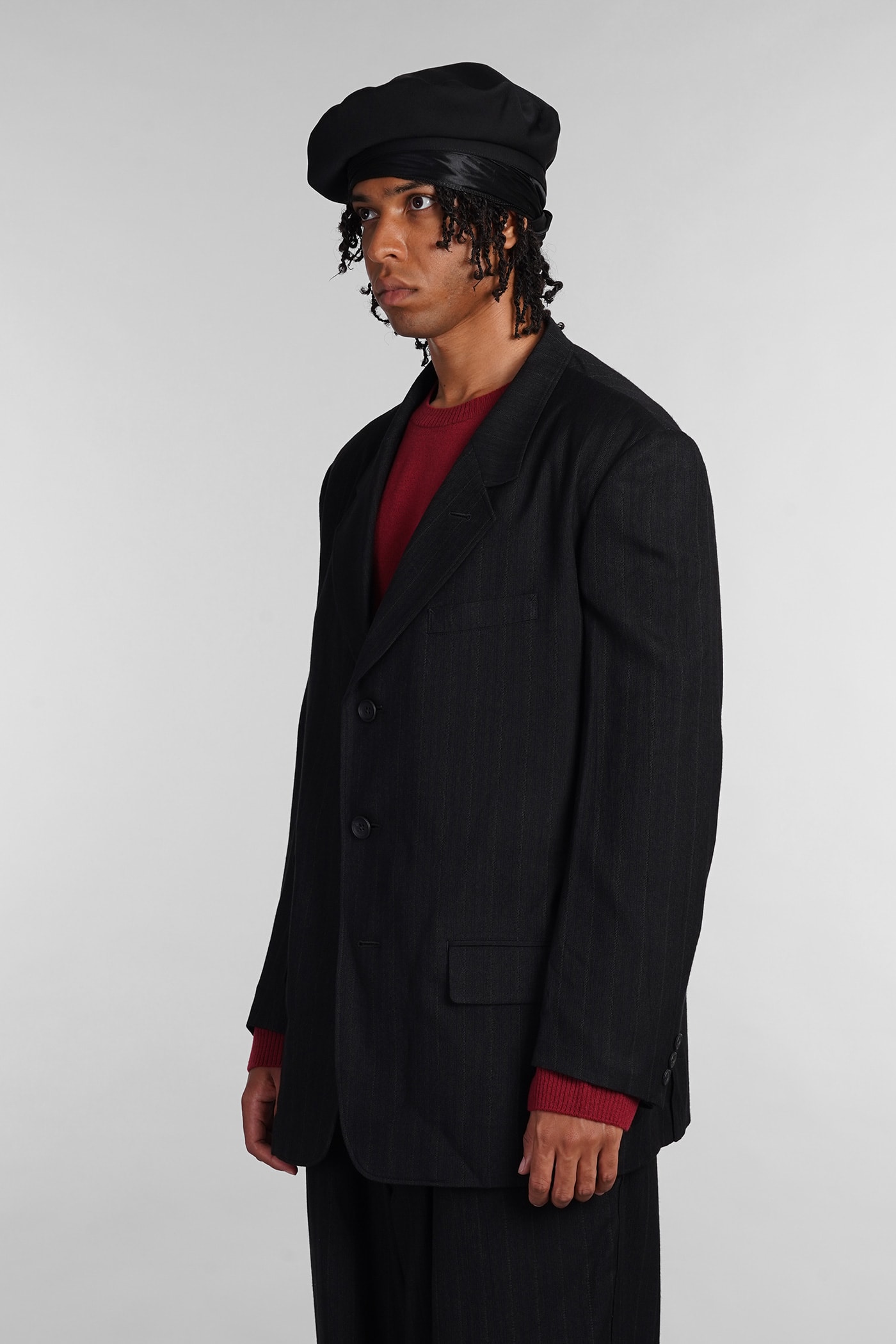 Yohji Yamamoto Blazer In Black Rayon | italist