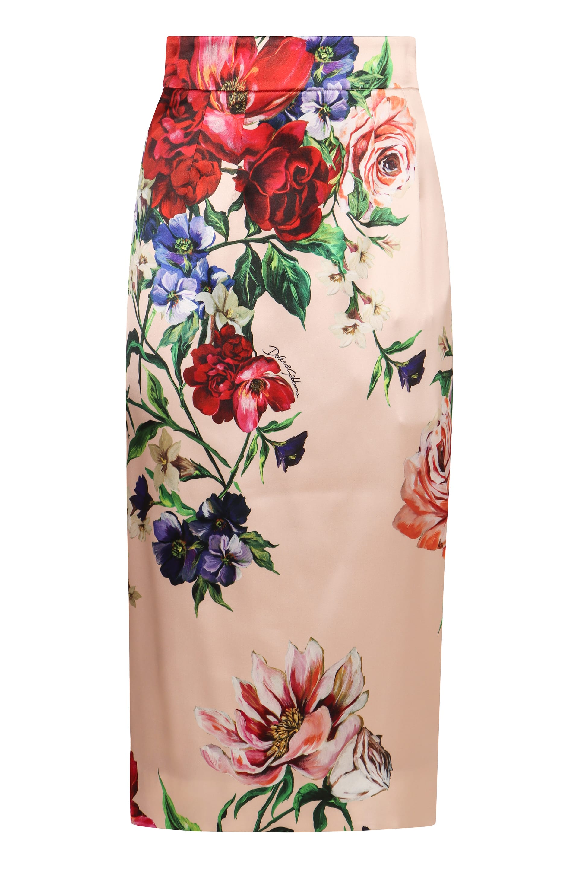 スカート DOLCE & GABBANA PRINTED STRETCH SATIN SKIRT Dolce & Gabbana Printed Stretch Satin Skirt | italist