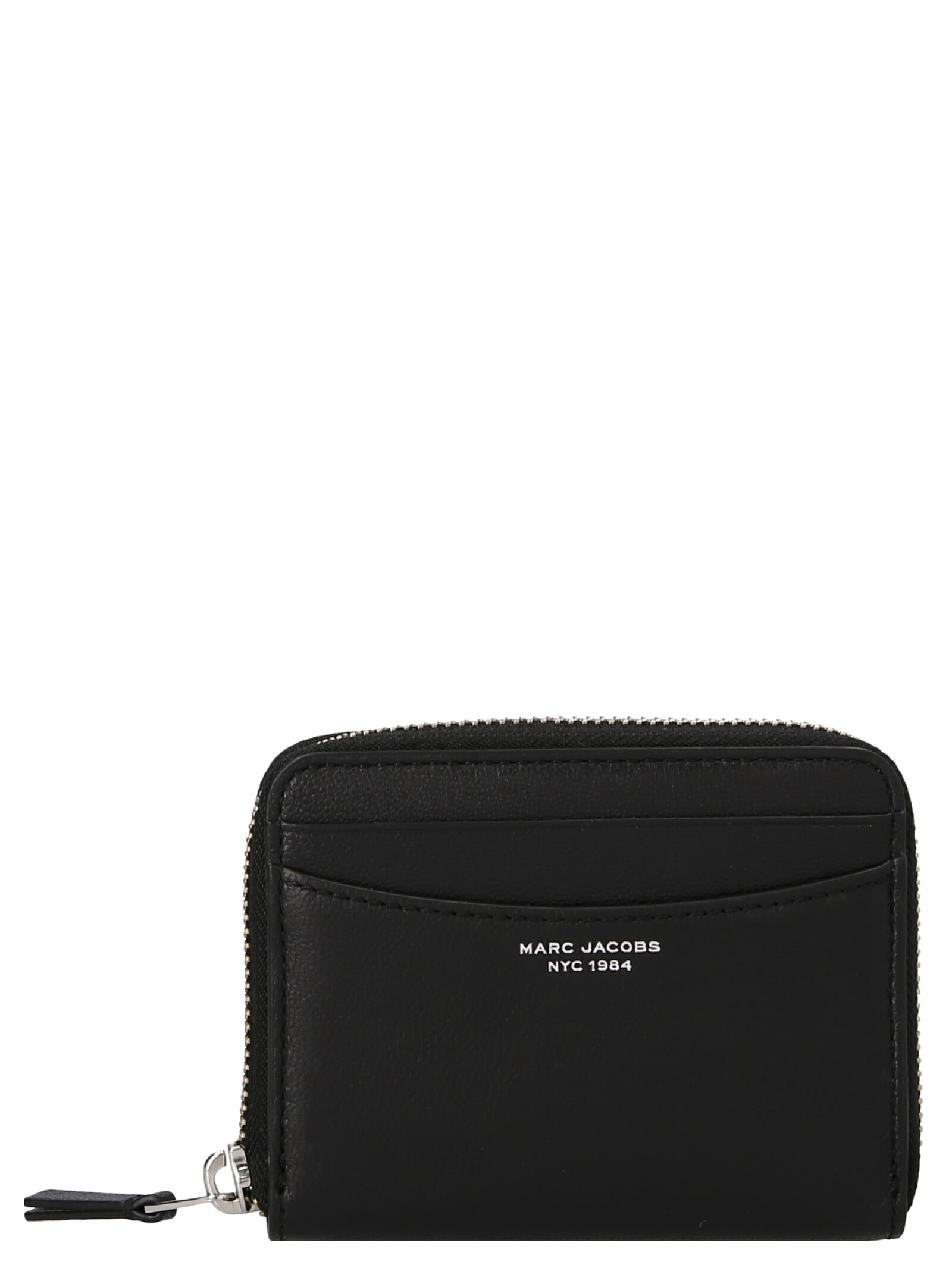 Marc Jacobs Round Grained Leather Coin Purse in Black