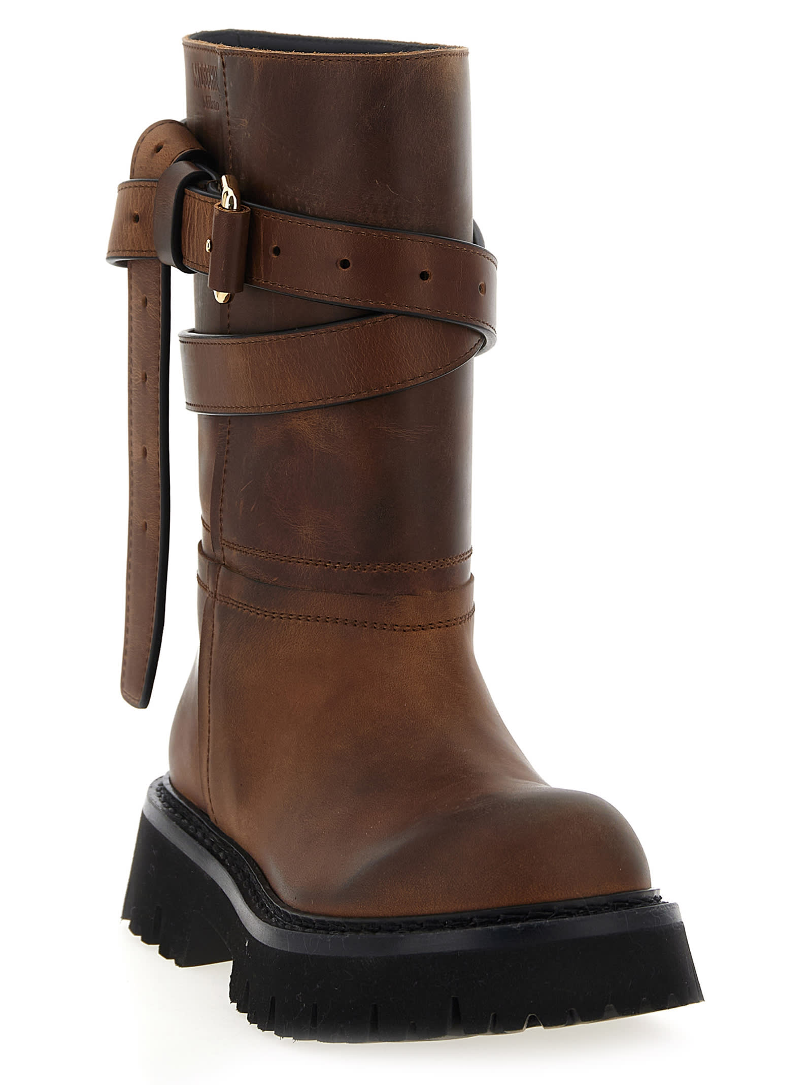 ショートブーツ・ブーティ Moschino FW25 'Brick' boots (MA26054G1NMG0 208) Moschino 'brick' Boots | italist
