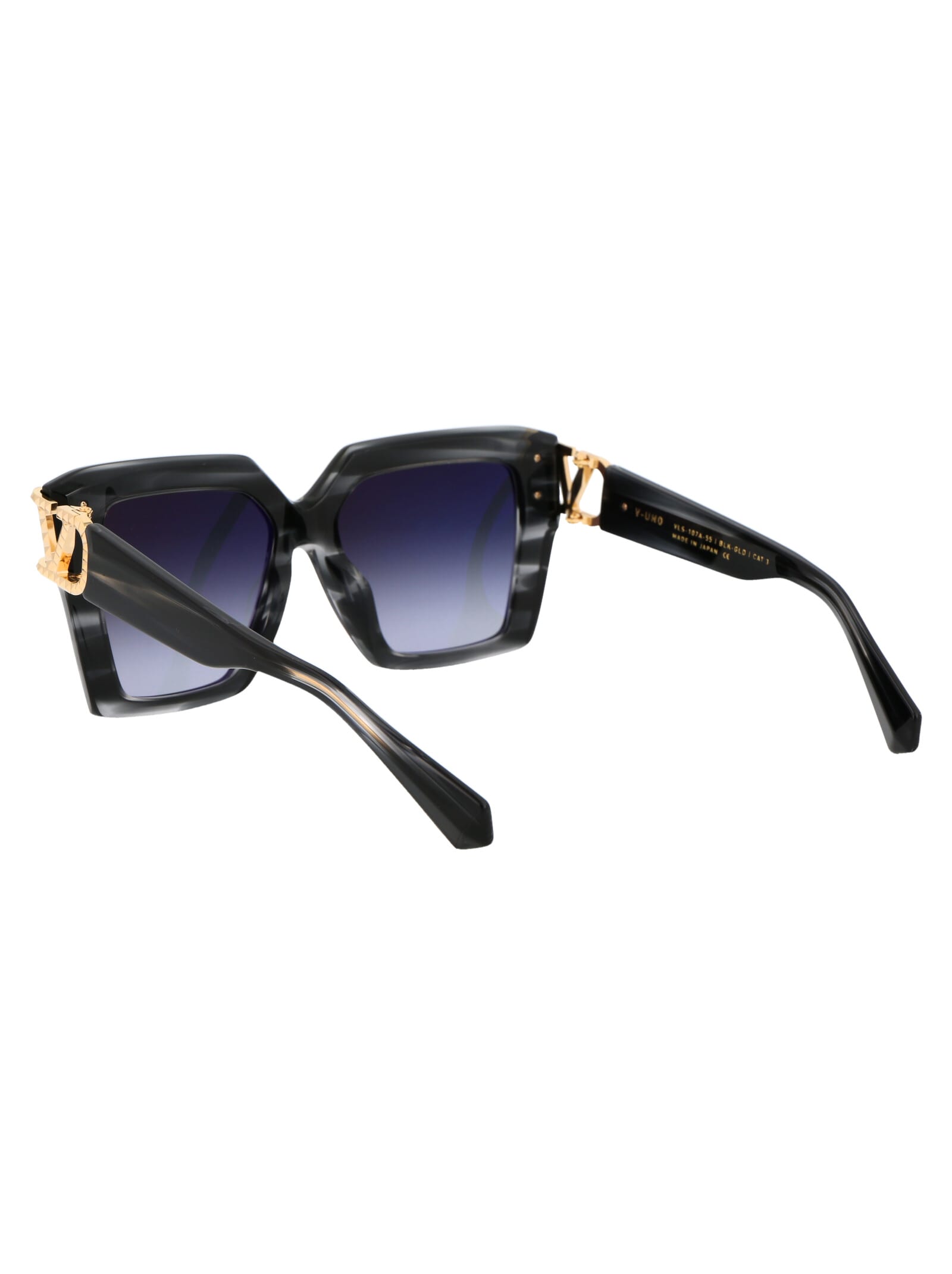 Valentino V-UNO VLS 107A Black Swirl Square Sunglasses - US