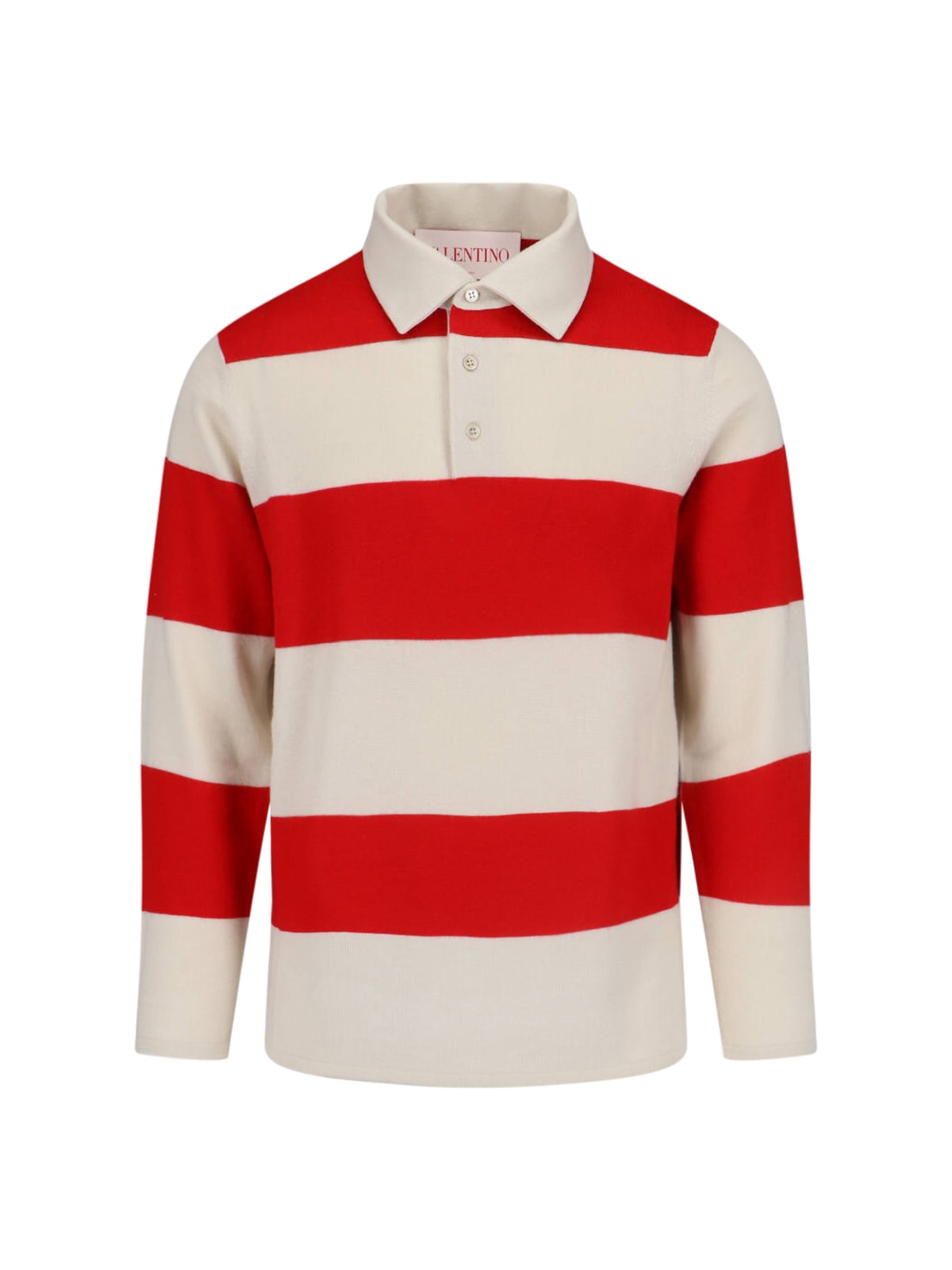 【送料&関税込】Valentino Striped Knitted Polo Shirt Valentino Striped Knitted Polo Shirt | italist