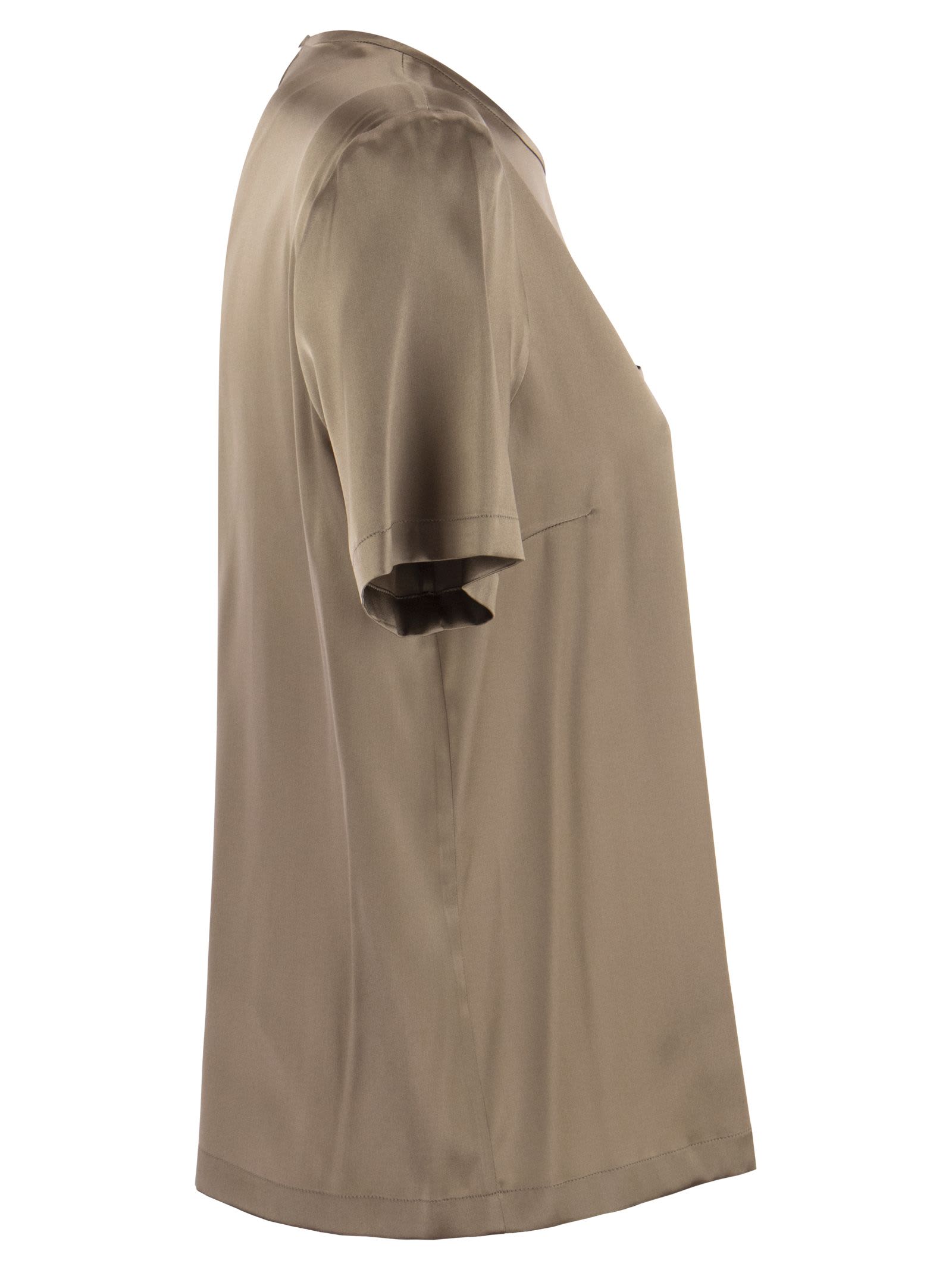 Peserico Silk Satin T-shirt | italist