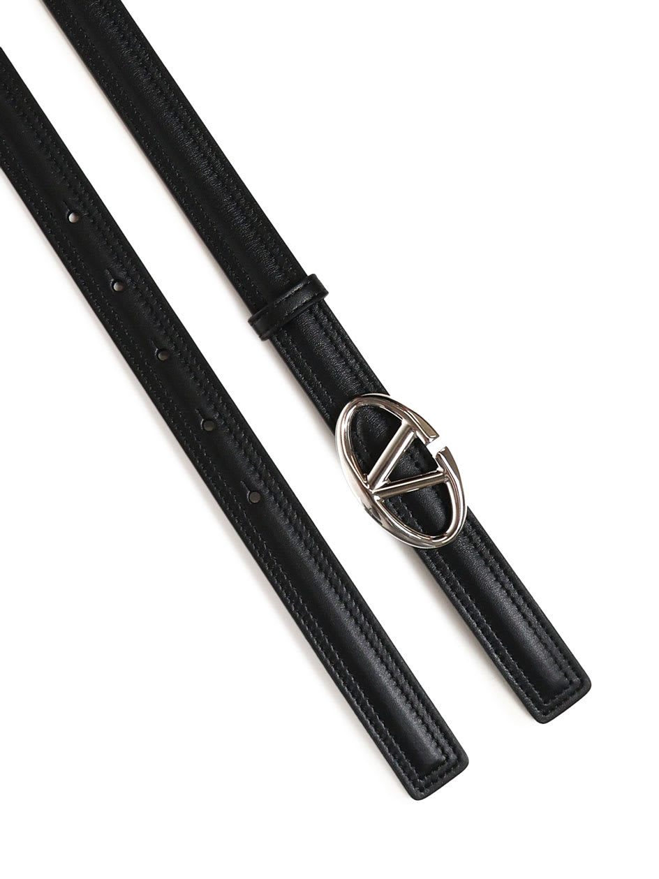 ベルト VALENTINO SS25 Black leather belt (5W0T0SJ0ECK 249) Valentino Garavani Black Leather Belt | italist