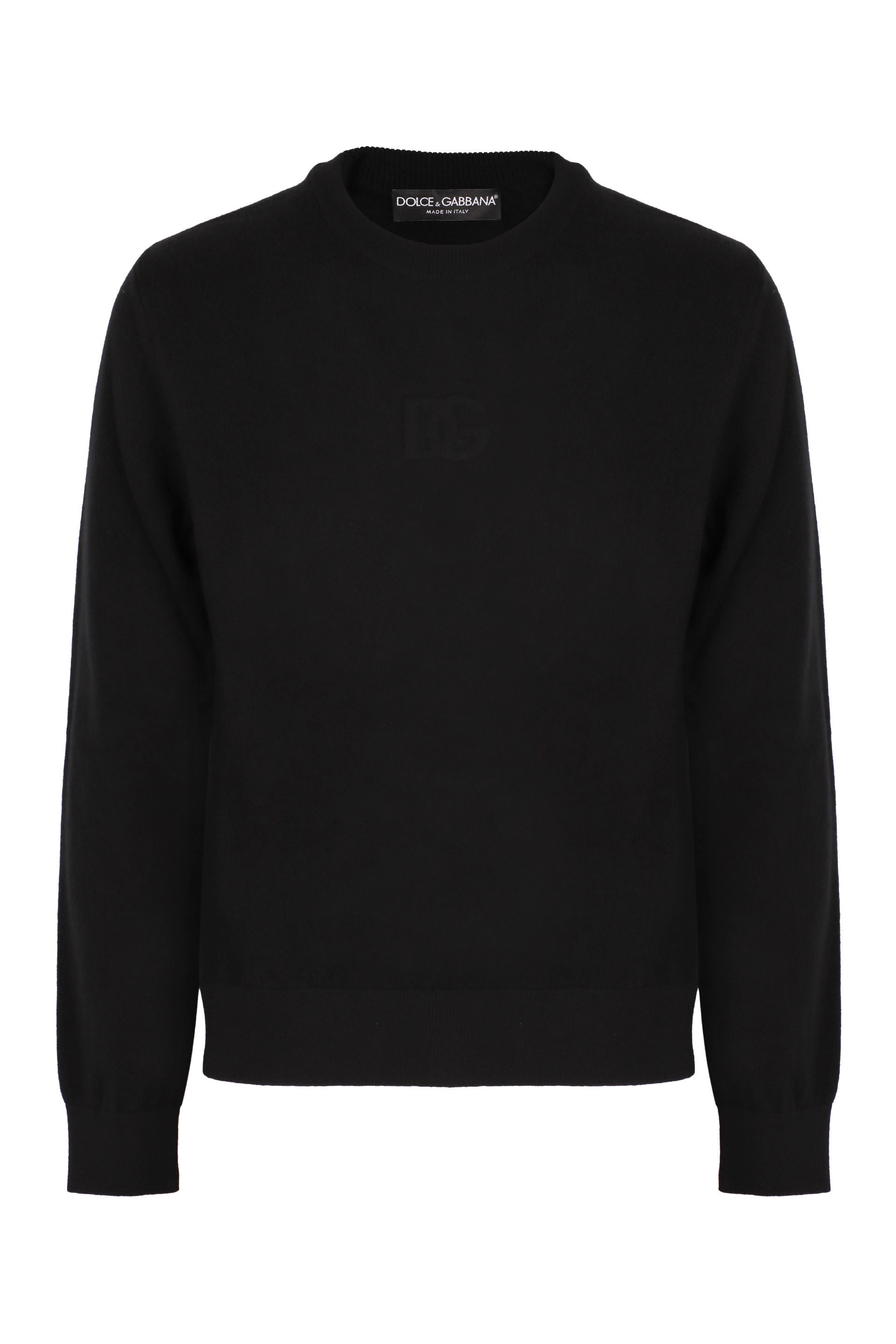 【送料&関税込】Dolce & Gabbana Virgin Wool Sweater DOLCE & GABBANA DG Logo Virgin Wool Sweater Sweatshirt Black