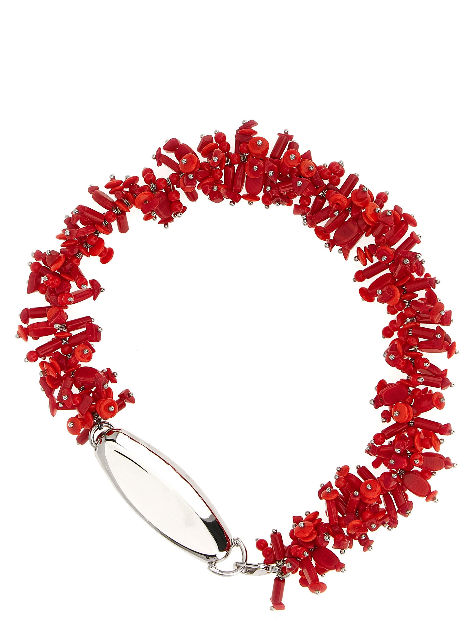 【Dries Van Noten】 Embroidered' necklace レッド Dries Van Noten 'embroidered' Necklace | italist