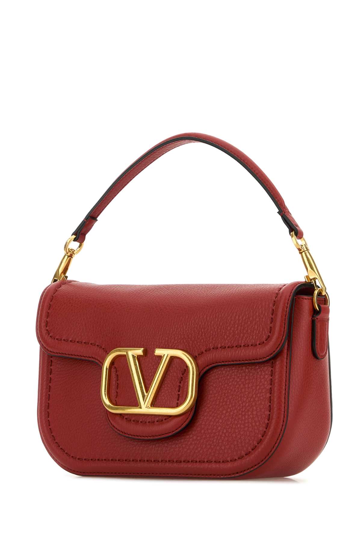 Valentino Garavani Red Leather Alltime Shoulder Bag