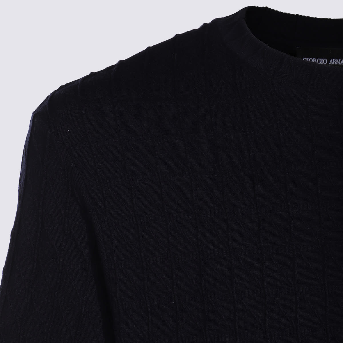 Giorgio Armani Navy Blue Viscose Blend T-shirt | italist