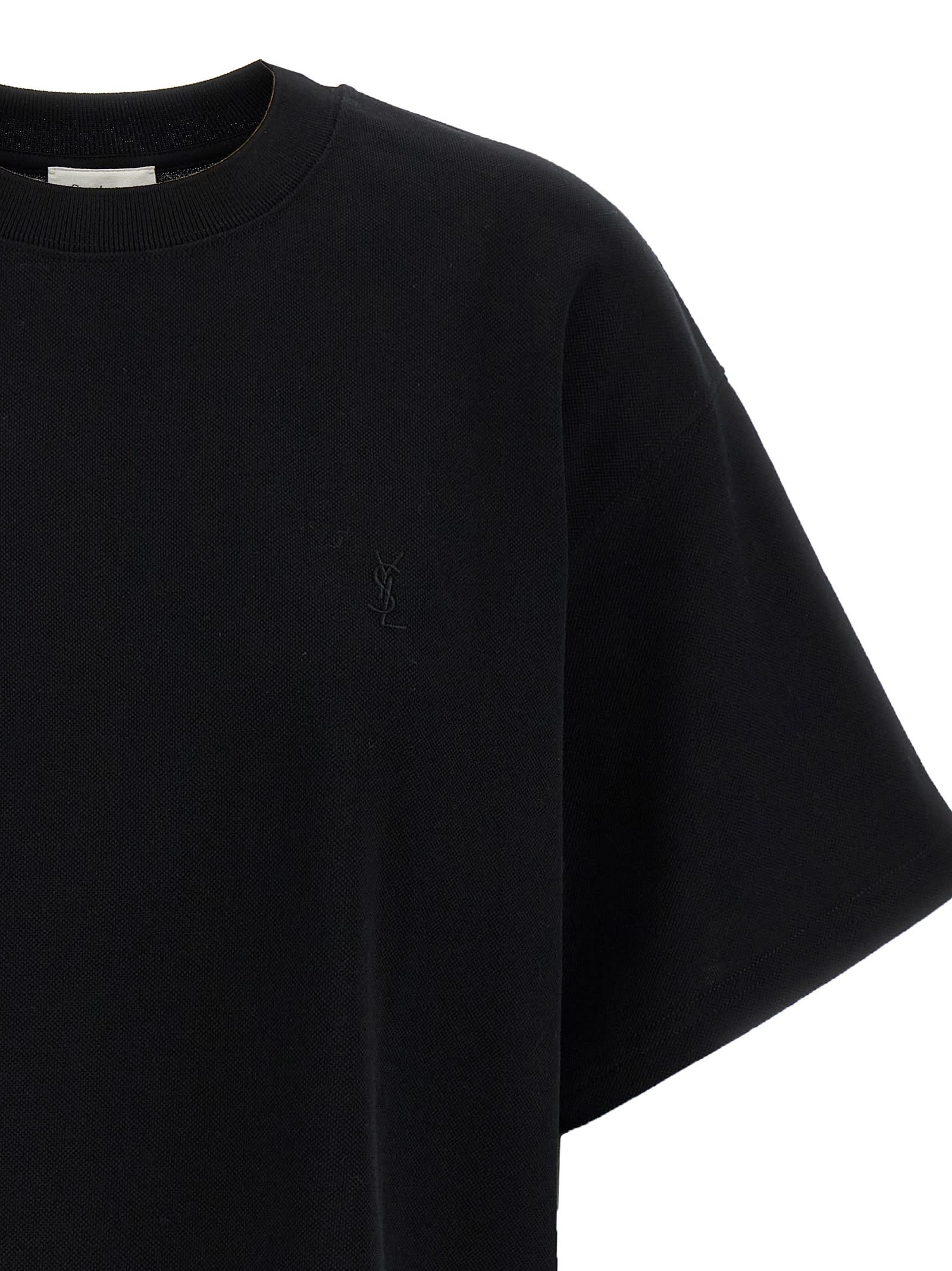 Tシャツ・カットソー SAINT LAURENT Cassandra T-shirt Black Cassandre T-Shirt in Piqué | Saint Laurent | YSL KR