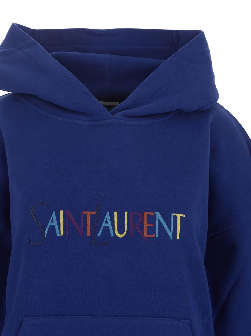 Saint Laurent Embroidered Logo Hoodie | italist
