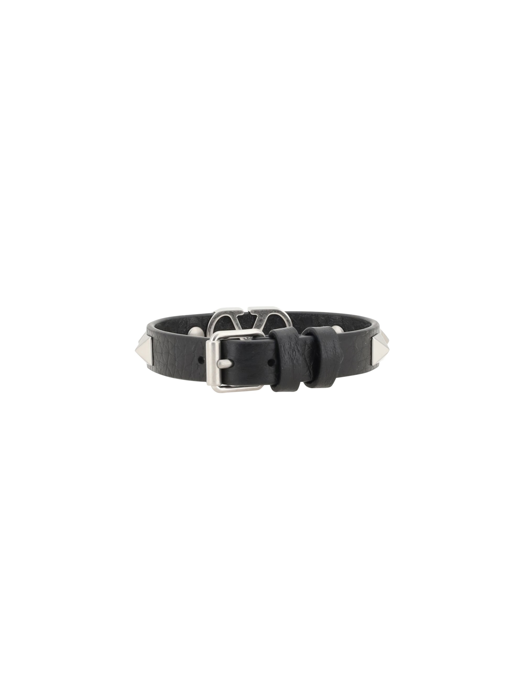 ブレスレット VALENTINO GARAVANI Leather Bracelet | Vlogo Vlogo Signature Leather Bracelet for Woman in Black