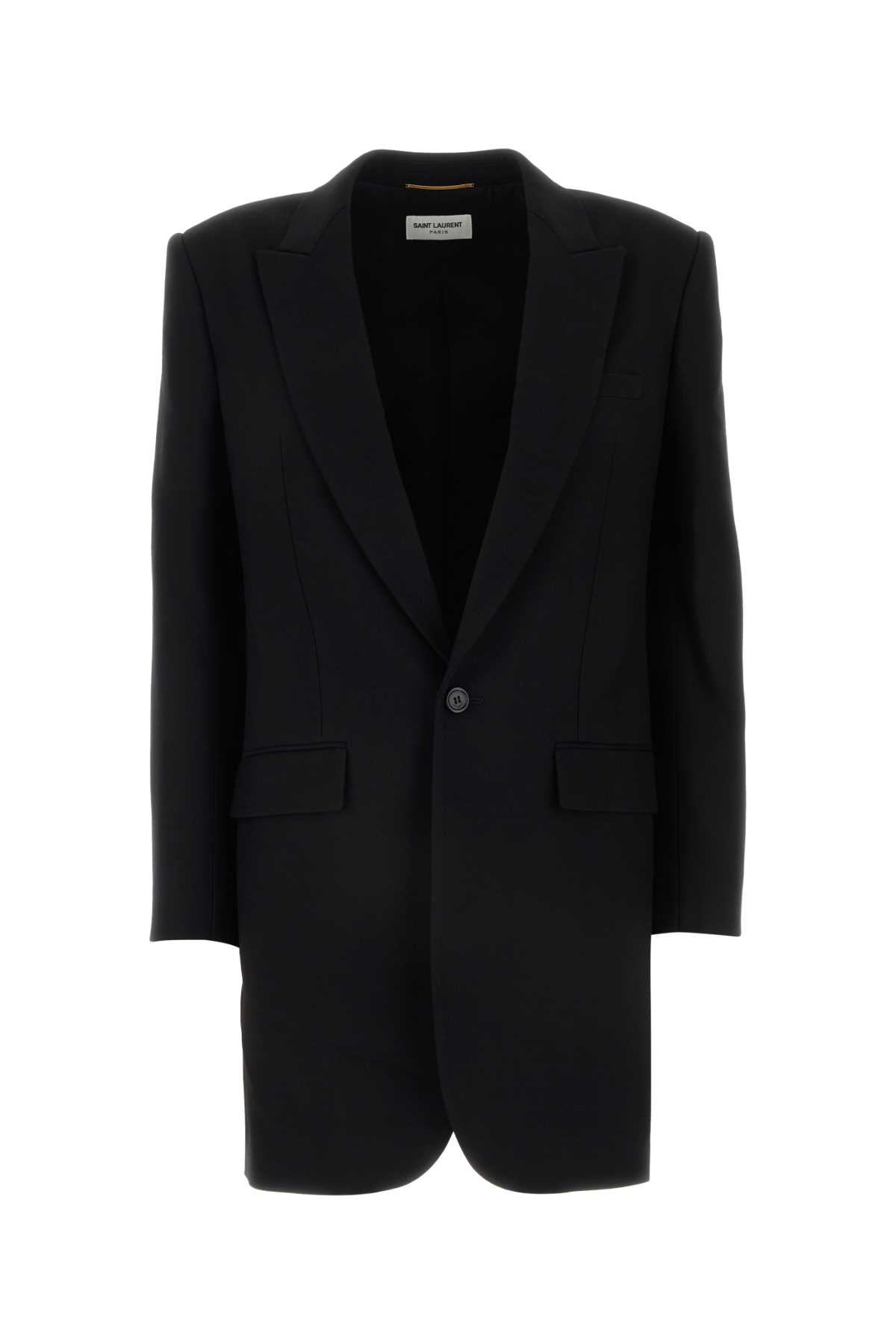 ジャケット Saint Laurent Black gabardine blazer (799694Y7B73 1000) Long Jacket in Wool Gabardine | Saint Laurent | YSL US