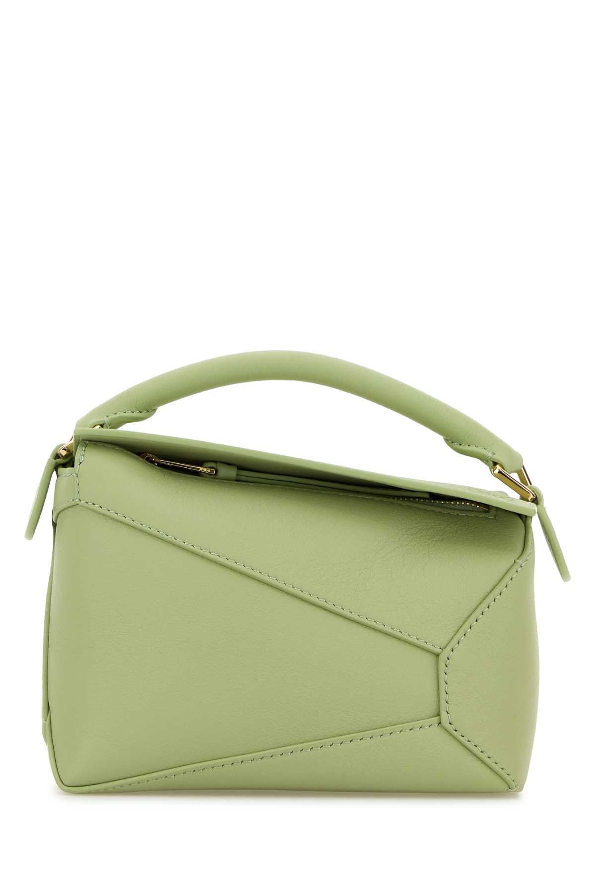 ハンドバッグ Loewe Light Green Leather Mini Puzzle Handbag Loewe Pastel Green Leather Mini Puzzle Handbag | italist