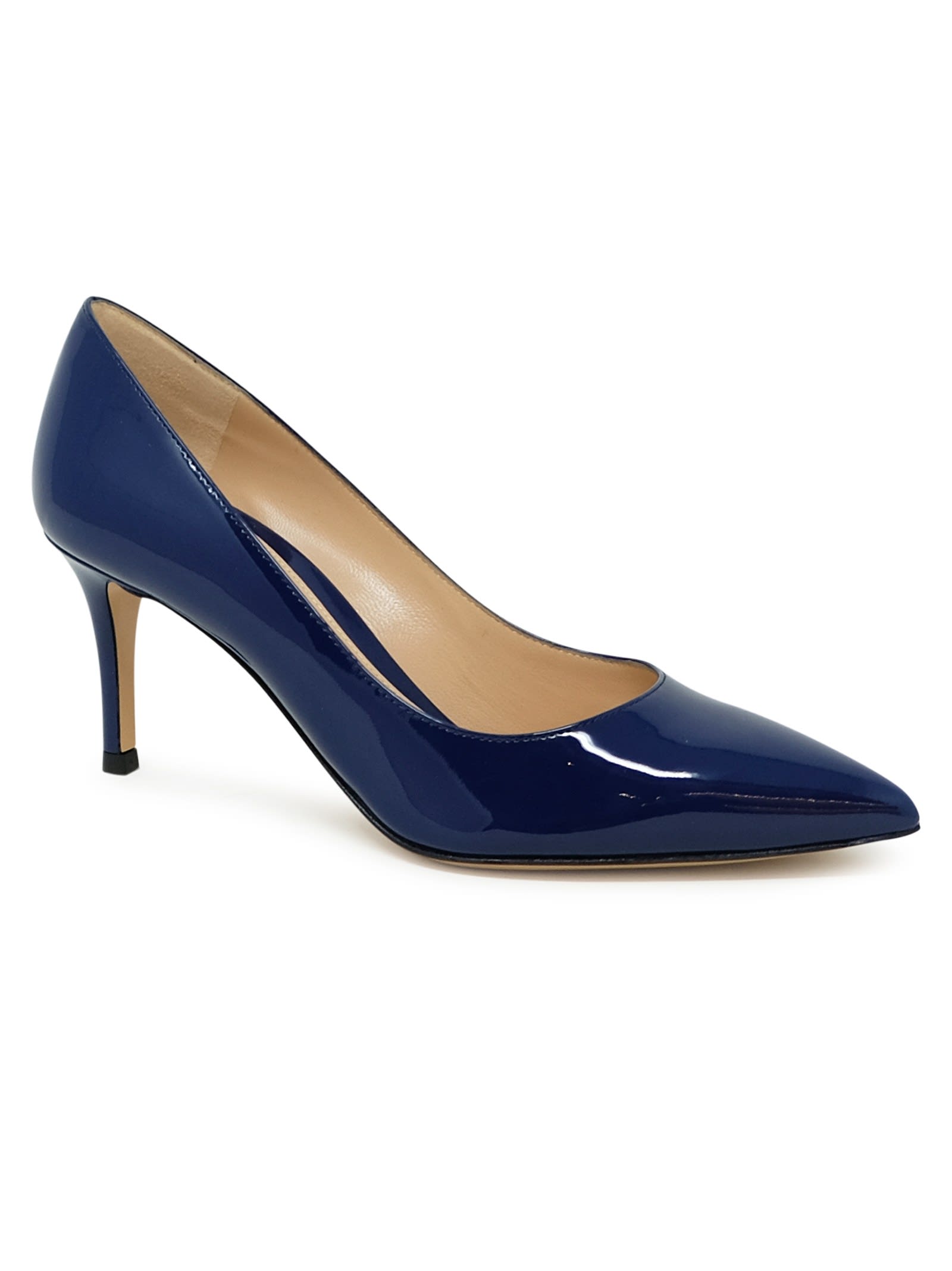 【送料&関税込】Gianvito Rossi G26770.70ric. Vernavy Navy Pa Gianvito Rossi G26770.70ric. Vernavy Navy Patent Pumps
