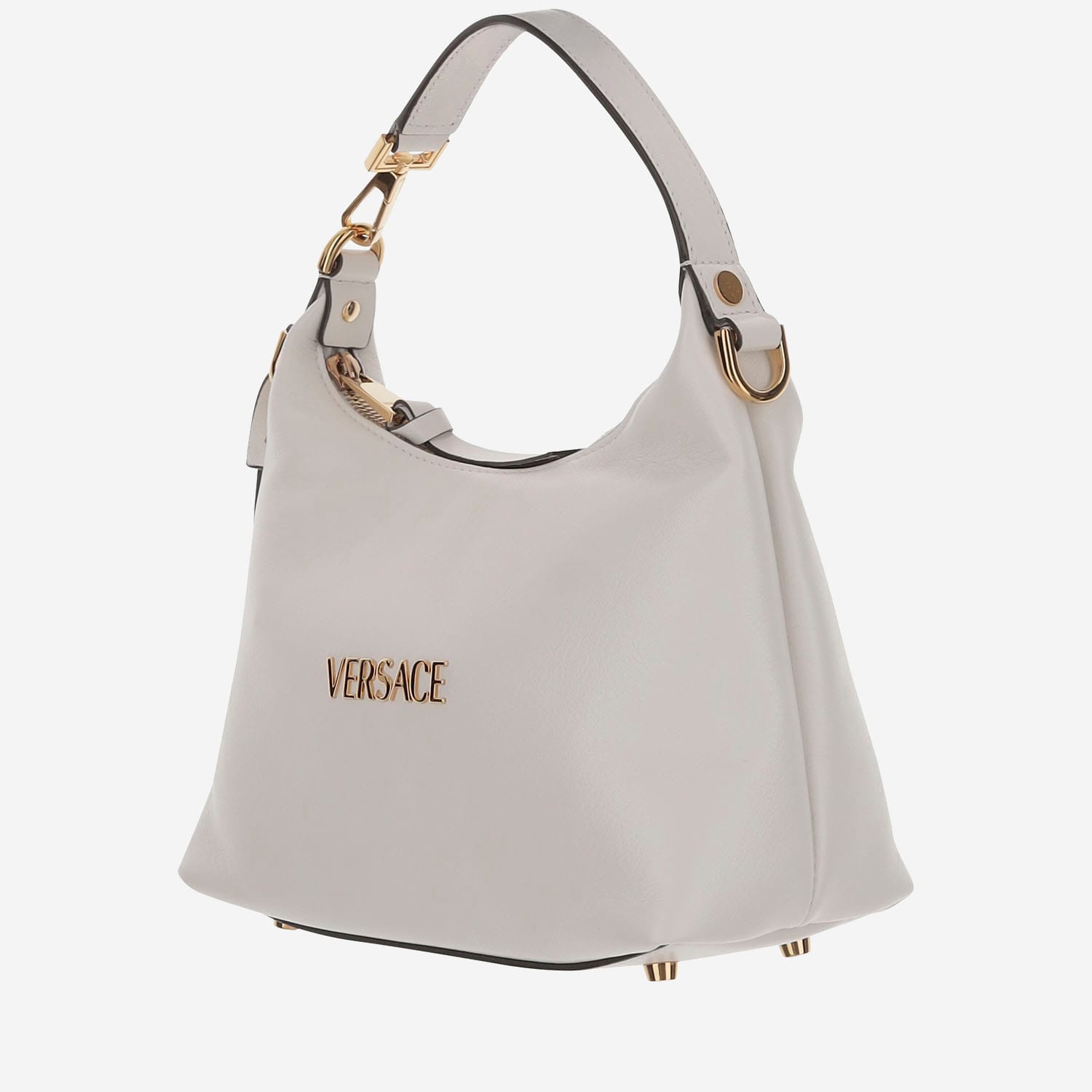 【送料&関税込】Versace Lambskin Handbag With Logo Versace Lambskin Handbag With Logo | italist