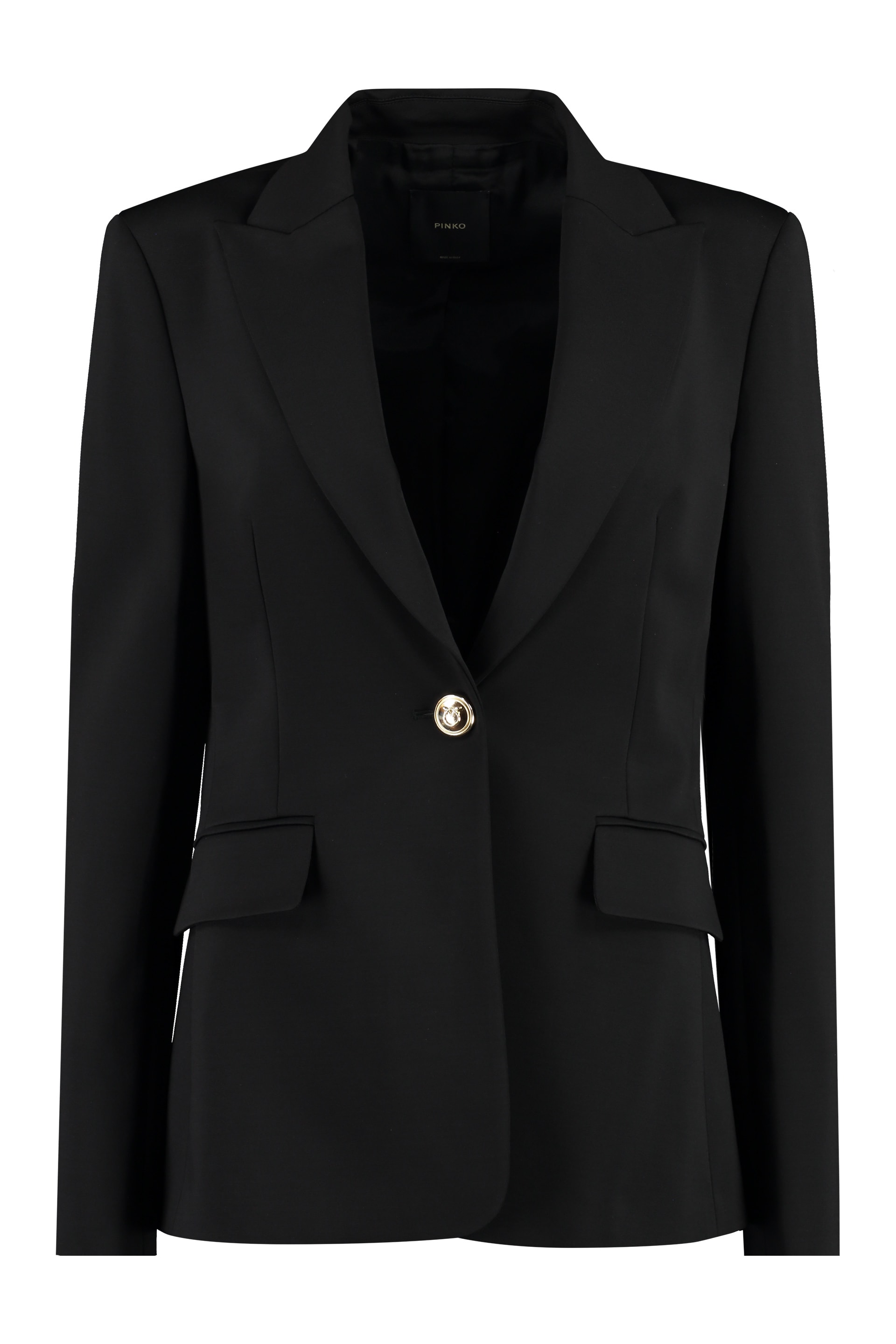 PINKO ジャケットシャツ Pinko Mirko shiny nylon jacket for women 101598a11k Black