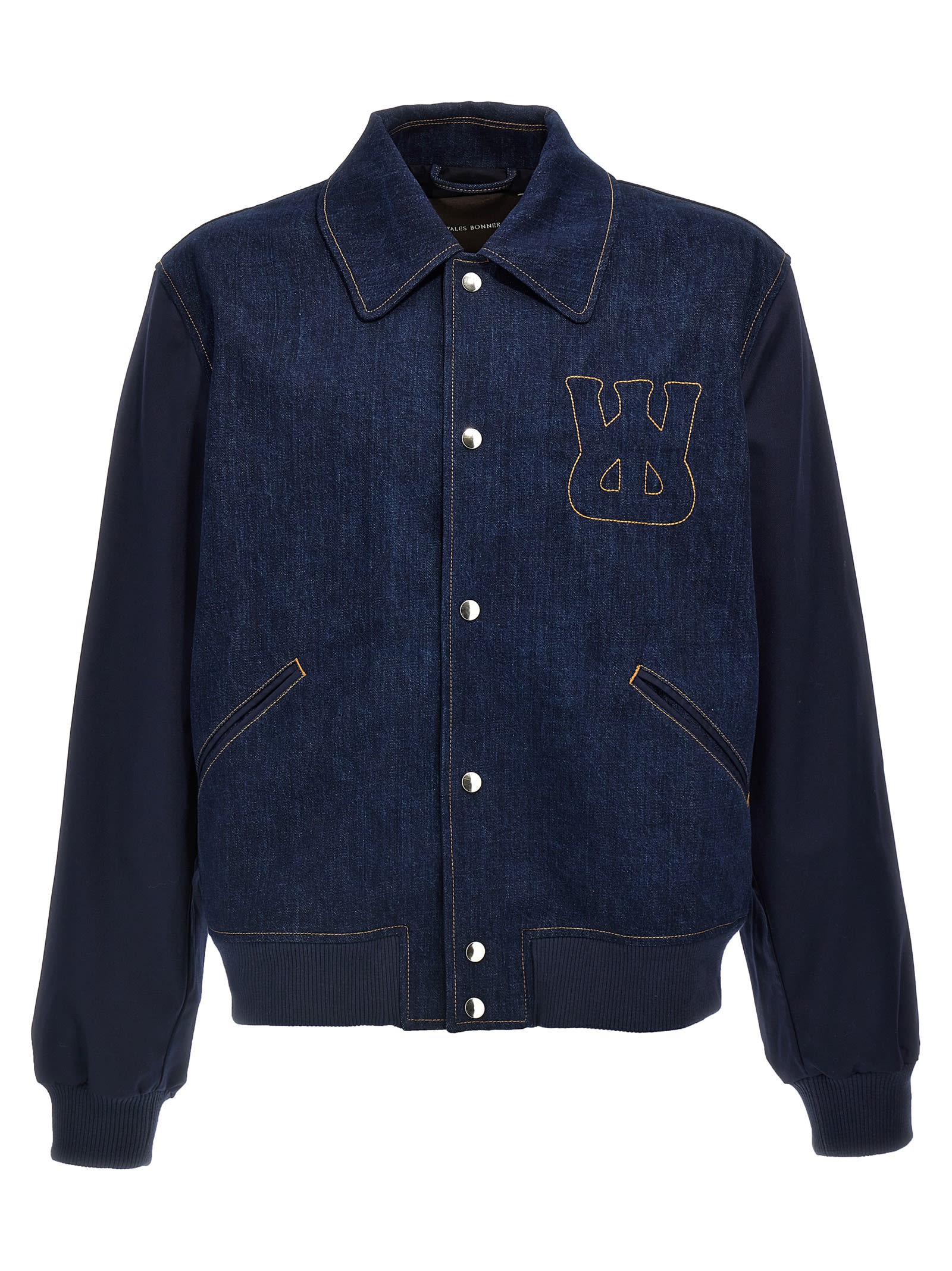 Wales Bonner デニムジャケット Wales Bonner 'the Echo Denim Varsity' Jacket | italist