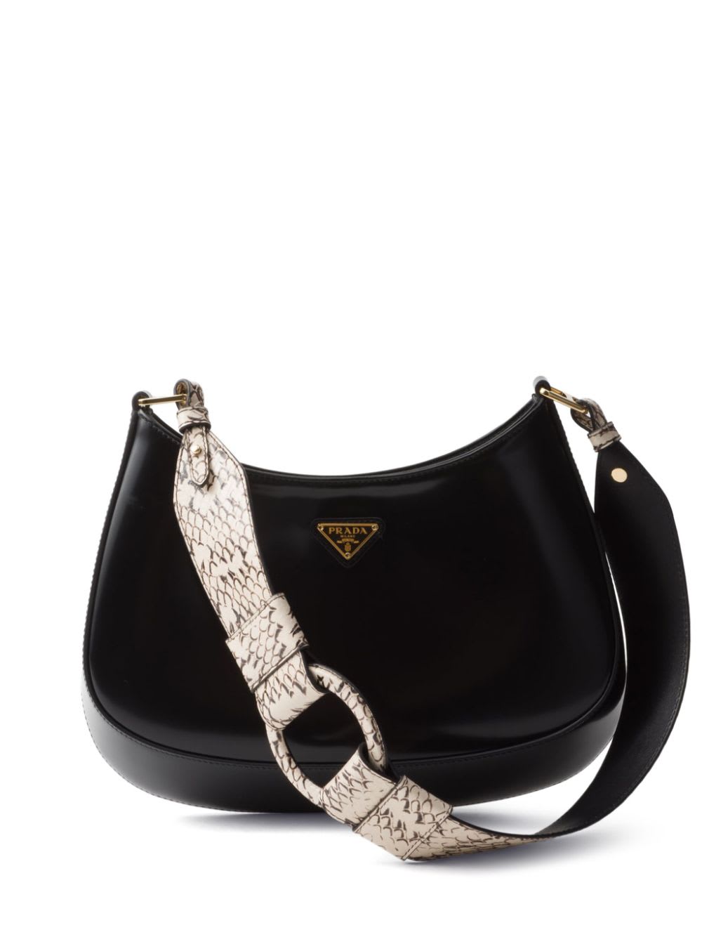 ショルダーバッグ・ポシェット PRADA | Runway Prada Cleo brushed leather shoulder bag Black Prada Cleo brushed leather shoulder bag | PRADA