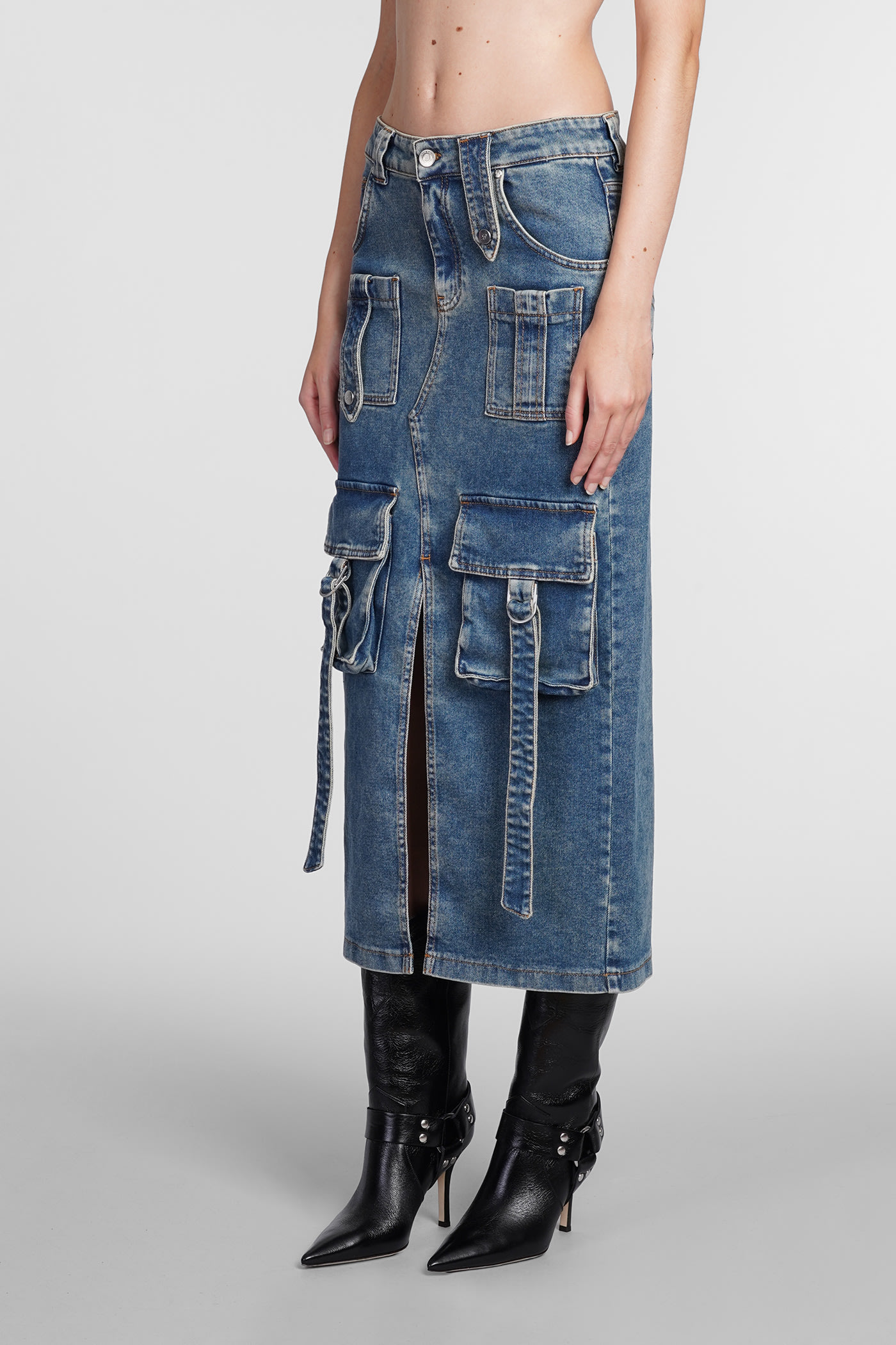 Blumarine Skirt In Blue Cotton | italist