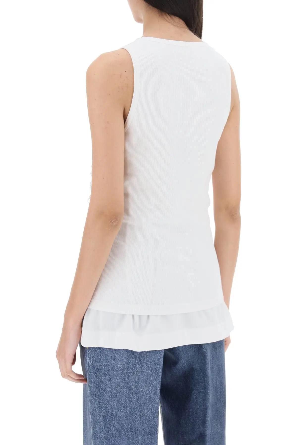 ボッテガヴェネタ Bottega Veneta Tank Top BOTTEGA VENETA Button-embellished ribbed stretch-cotton tank