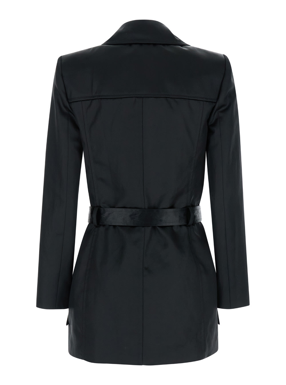 ジャケット Saint Laurent FW24 Black satin blazer (798010Y013G 1000) Saint Laurent Black Satin Blazer | italist