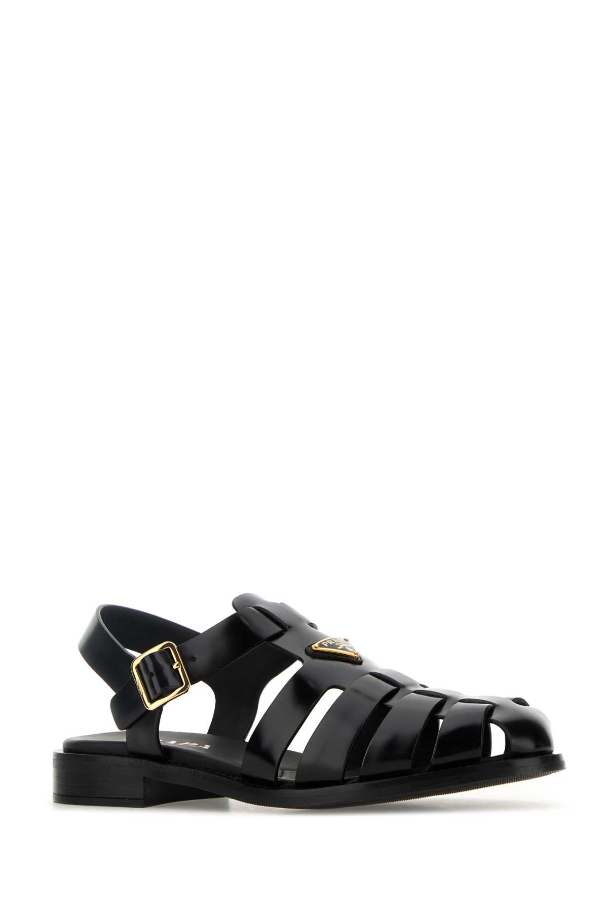 Prada Black Leather Sandals | italist