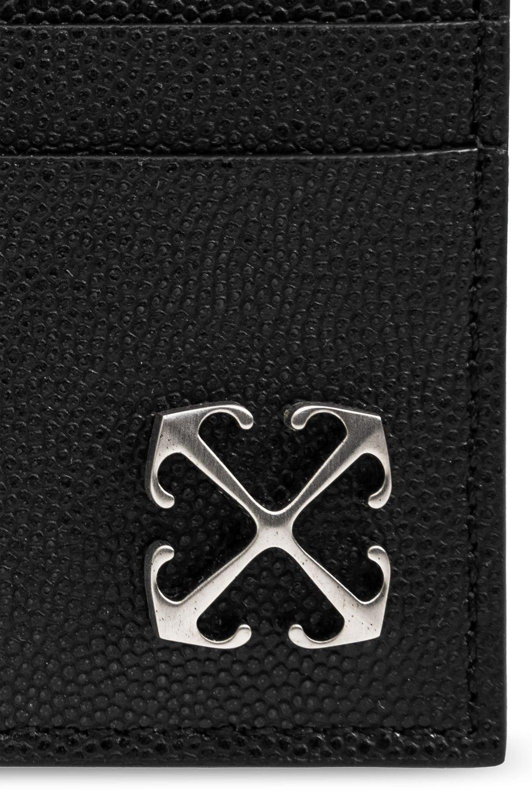 【Off-White】Jitney Cardholder ジトニーレザーカードホルダー Off-White - Jitney Logo-Embellished Leather Cardholder Off-White