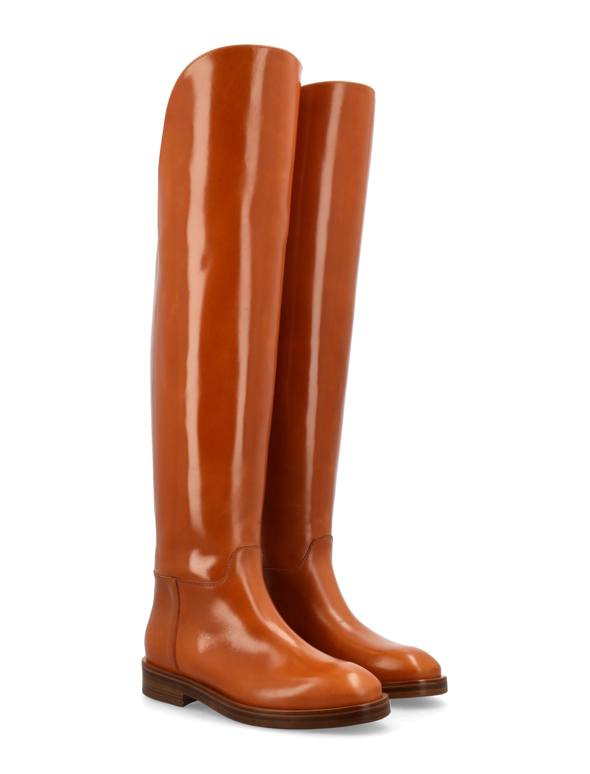 ロングブーツ DURAZZI MILANO Caramel leather Equestran boots (SB02T TAN) Durazzi Milano Caramel Leather Equestran Boots | italist