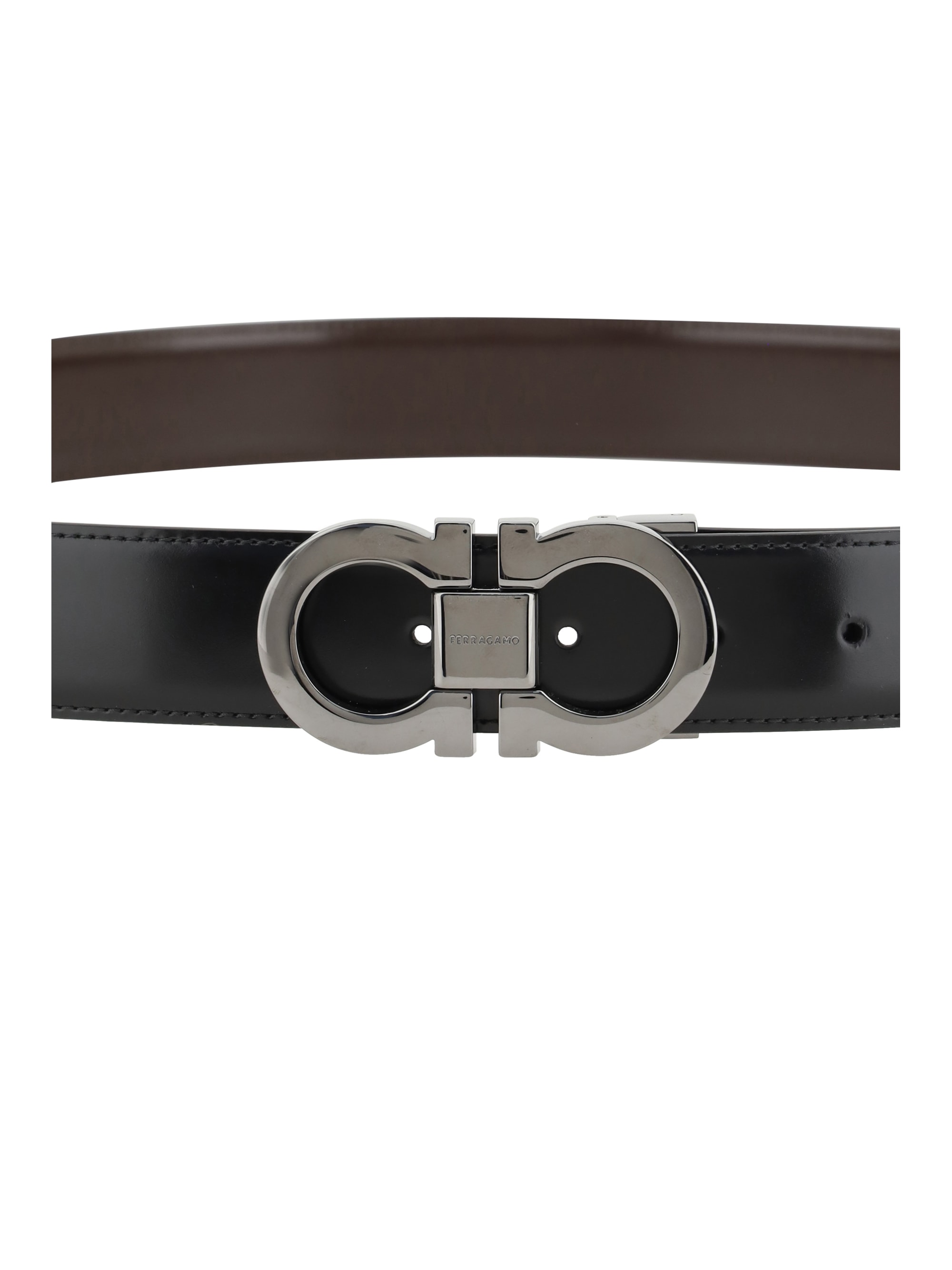 VIP【送料関税込】FERRAGAMO Reversible Belt Salvatore Ferragamo Unisex Black/Brown Leather Reversible