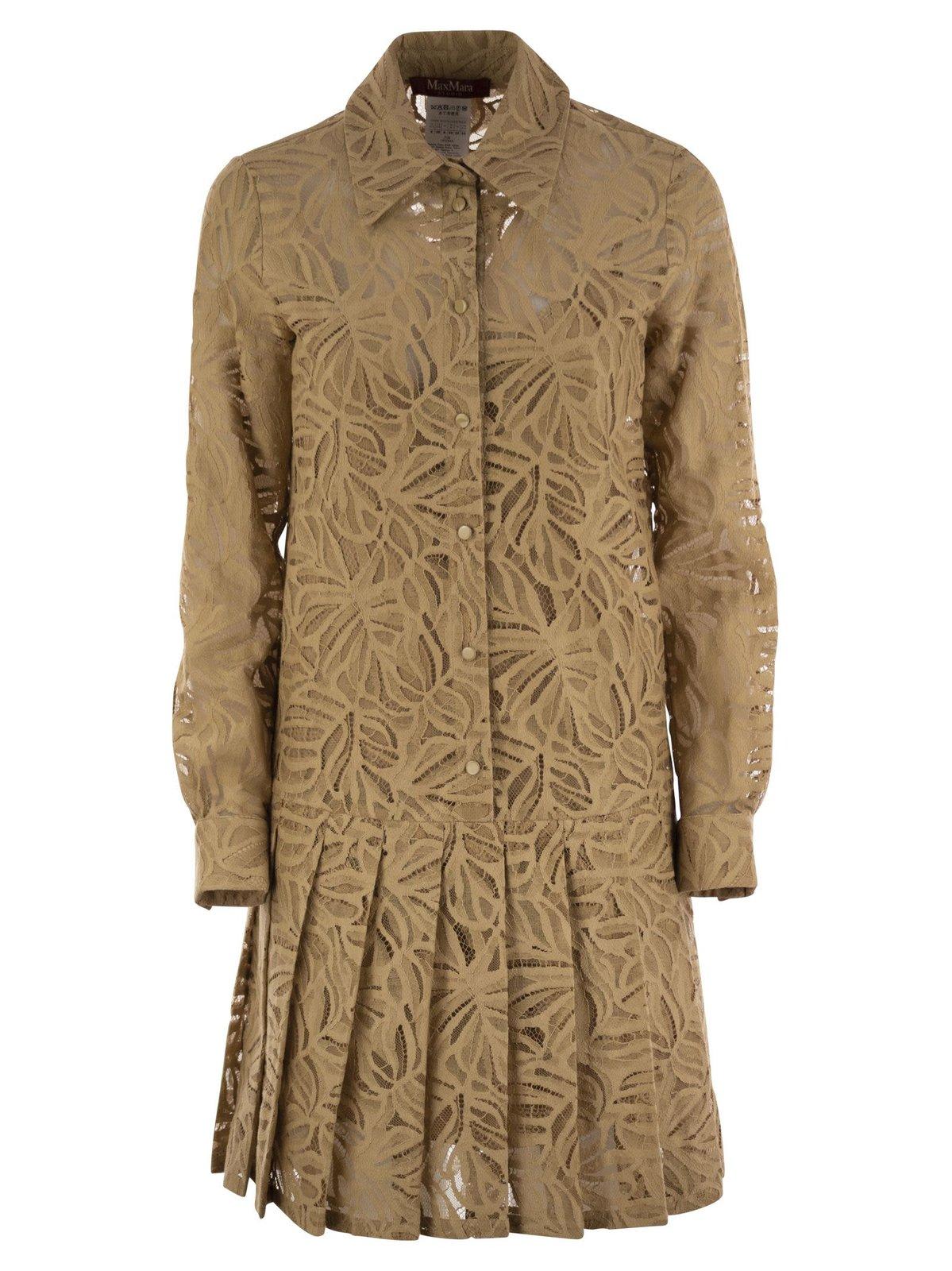 【送料&関税込】Max Mara Studio Flared Lace Shirt Dress Max Mara Studio Flared Lace Shirt Dress | italist
