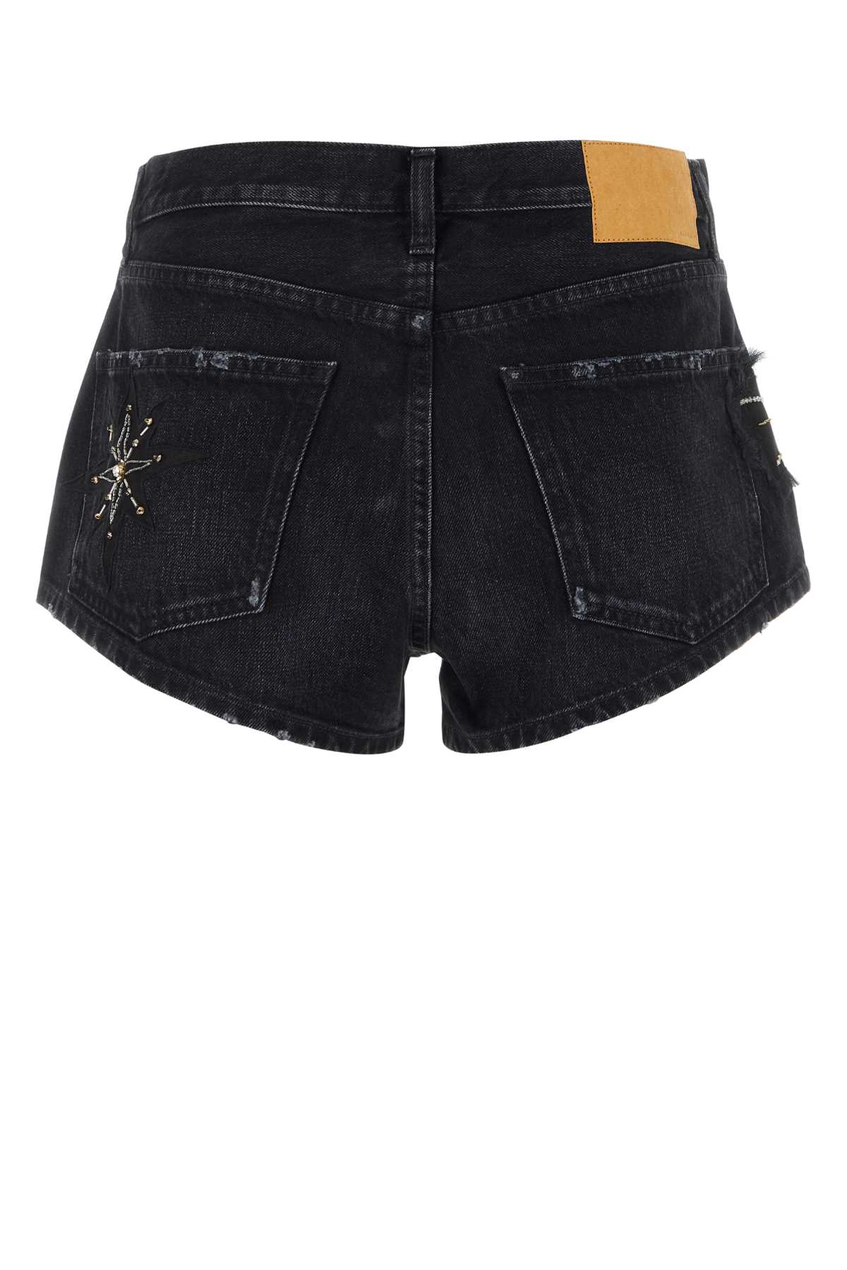 ショートパンツ ALANUI Women Shorts  Burmudas LWHG013R24KNI002 1000 Black Alanui Black Denim Shorts | italist